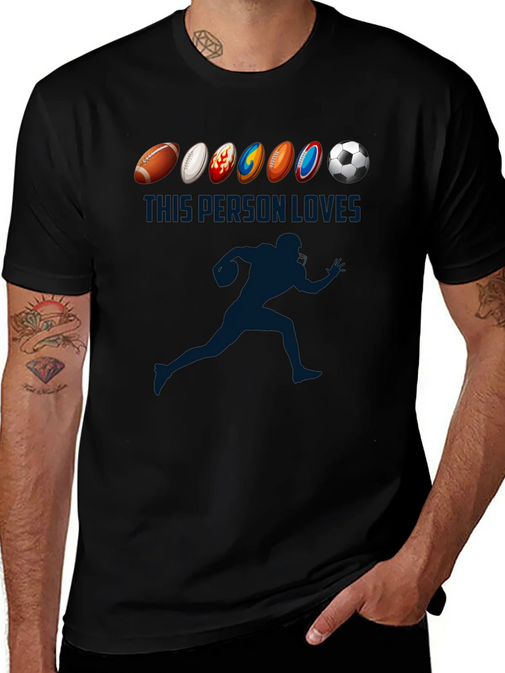 Sports Lover T-Shirt: Football Soccer Rugby More! product image 1