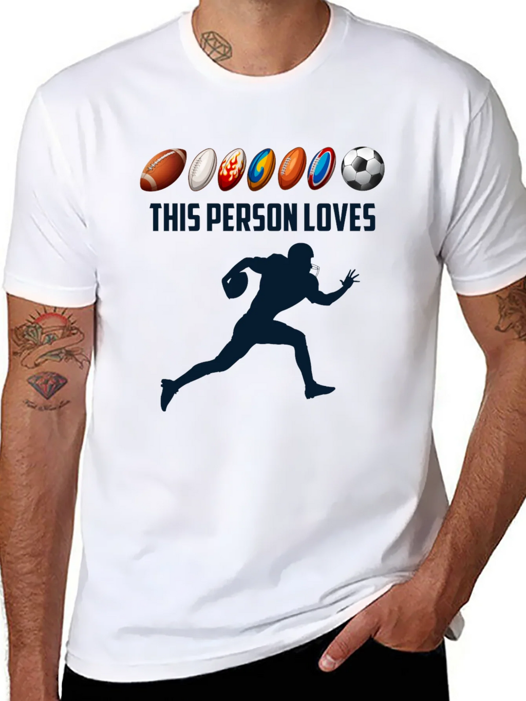 Sports Lover T-Shirt: Football Soccer Rugby More! product image 7