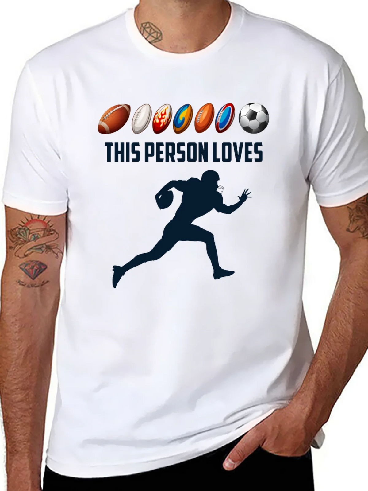 Sports Lover T-Shirt: Football Soccer Rugby More! product image 7