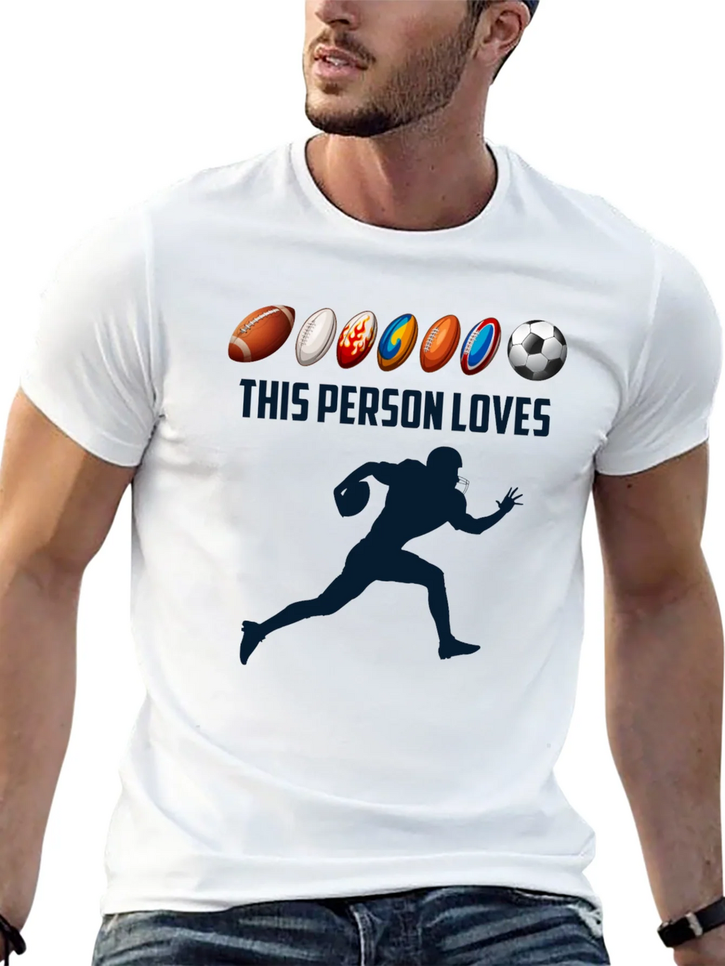Sports Lover T-Shirt: Football Soccer Rugby More! product image 12