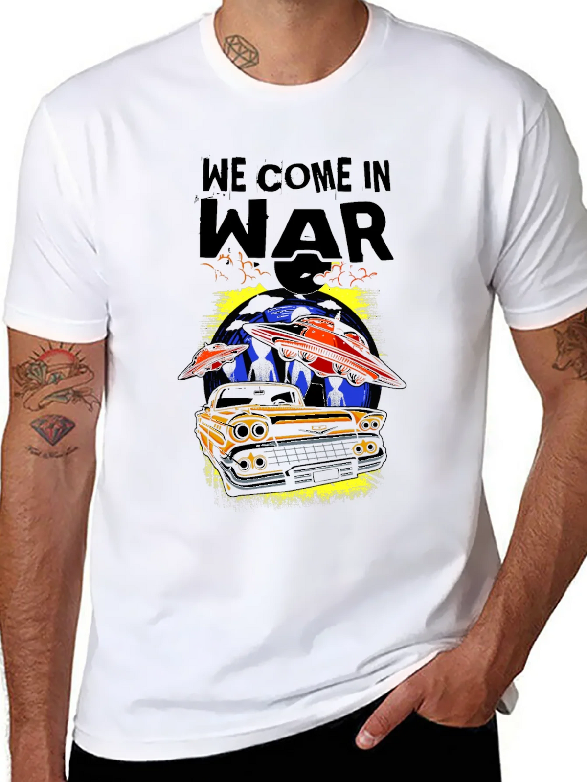 We Come In War Graphic T-Shirt product image 7