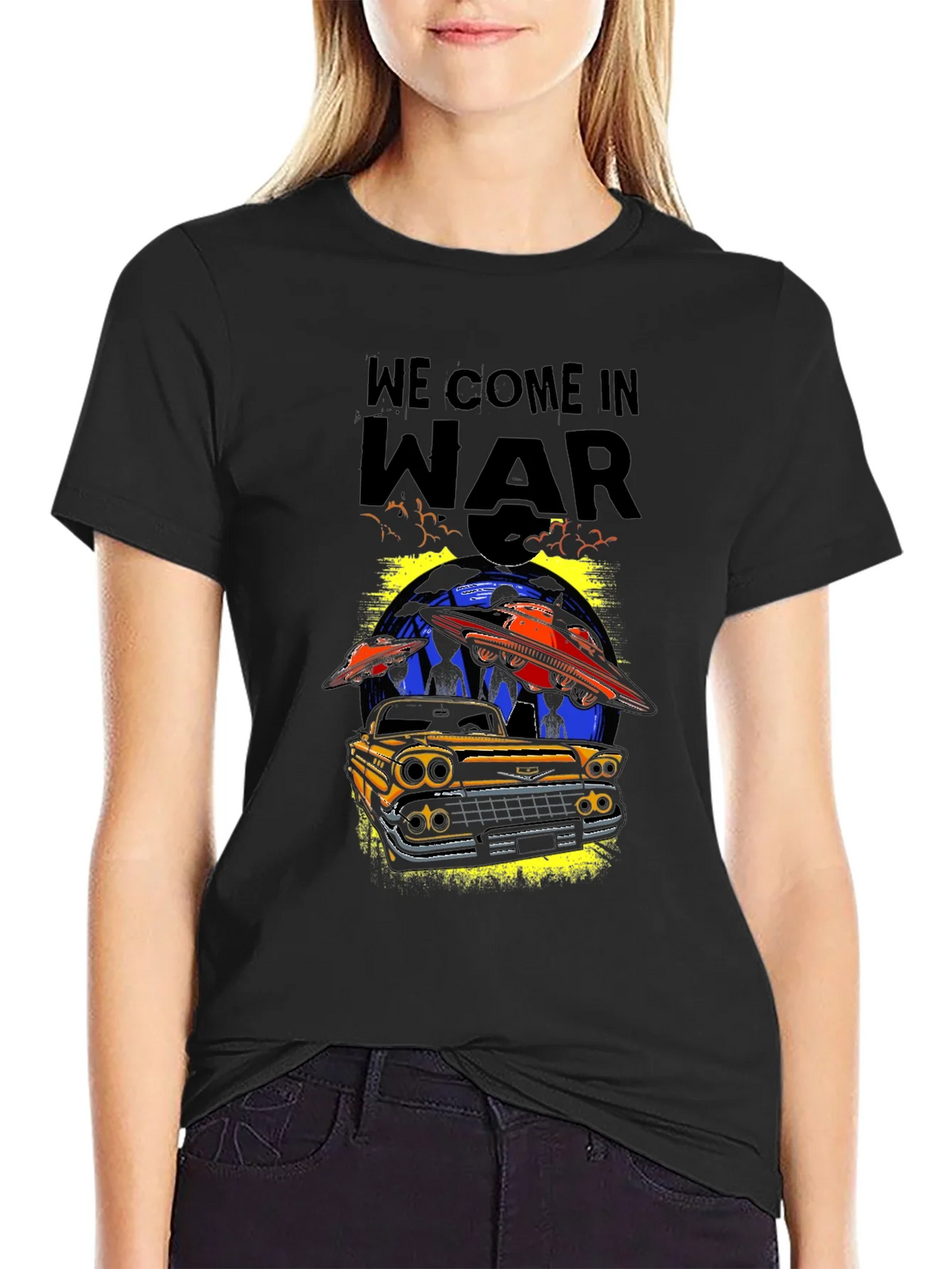 We Come In War Graphic T-Shirt product image 2