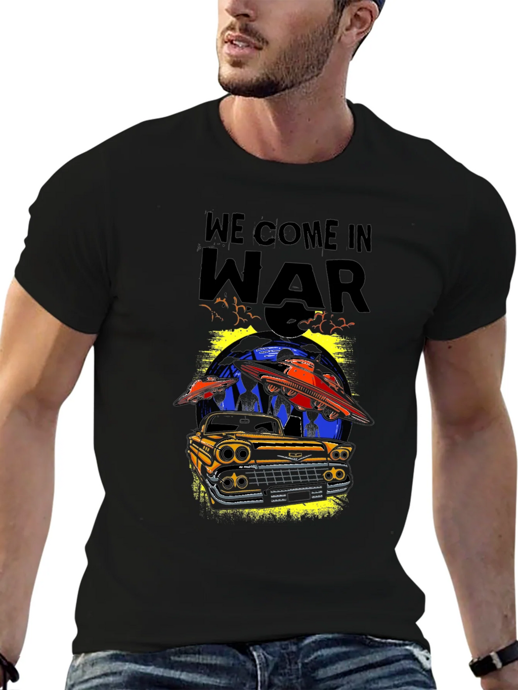 We Come In War Graphic T-Shirt product image 6