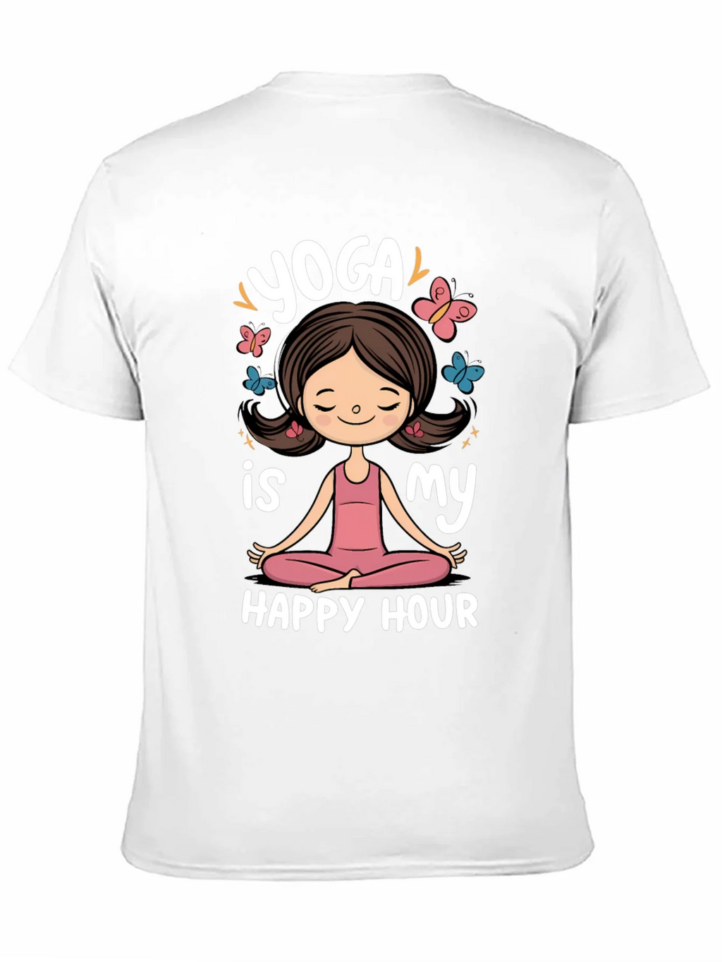 Yoga is My Happy Hour Black Graphic Tee product image 10