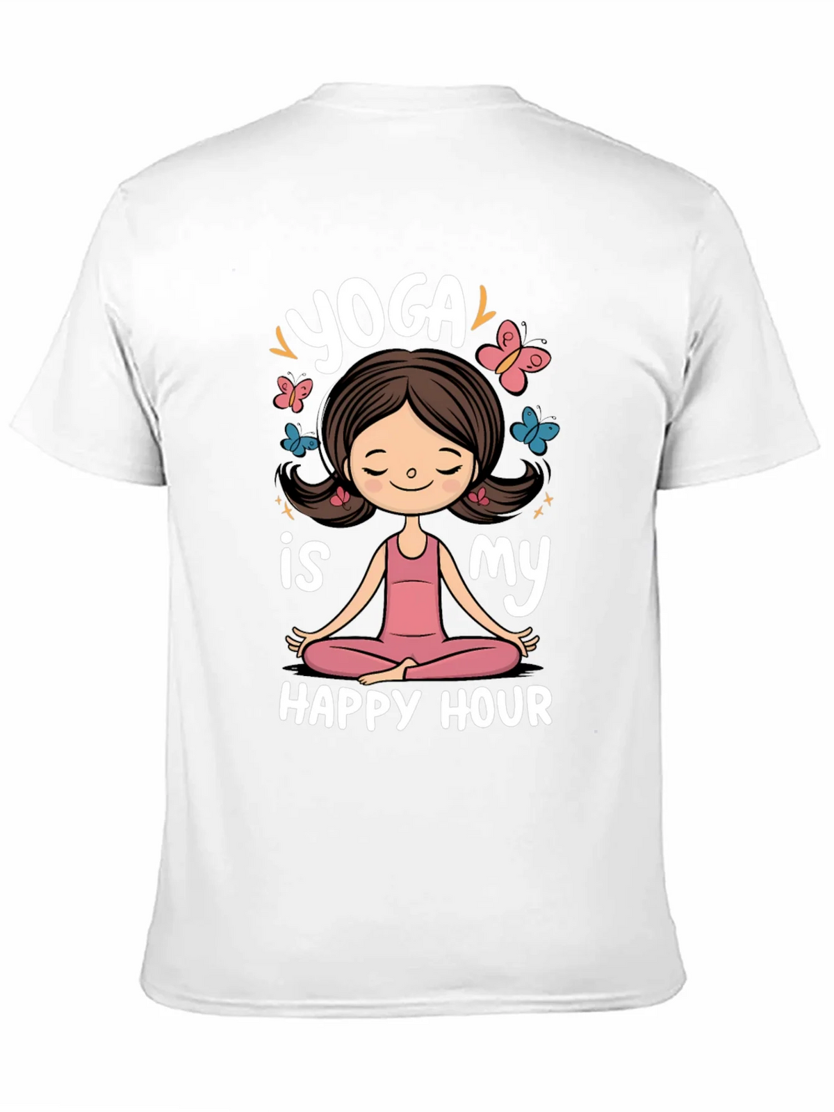 Yoga is My Happy Hour Black Graphic Tee product image 10