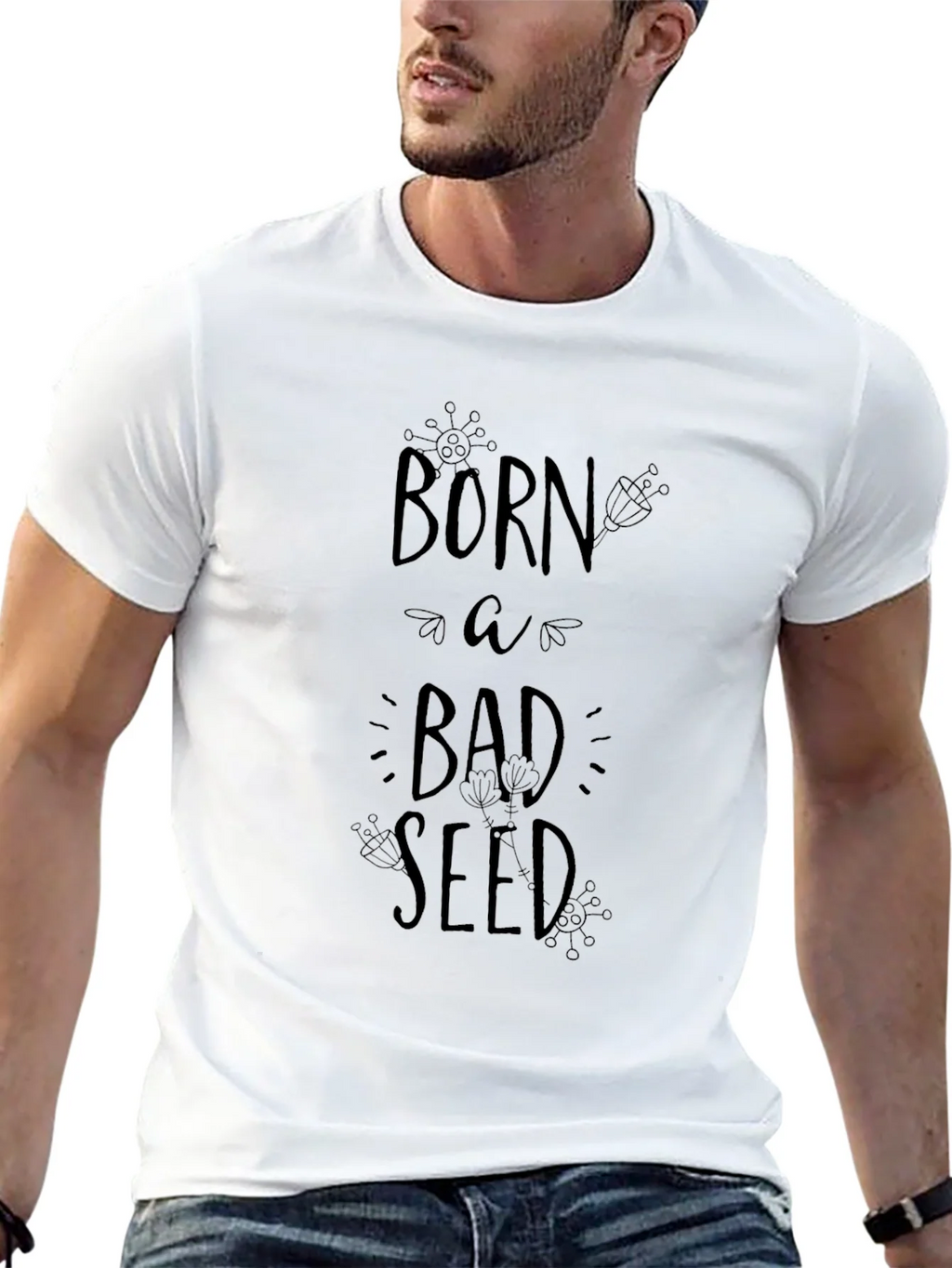 Born A Bad Seed Black Graphic Tee Shirt product image 12