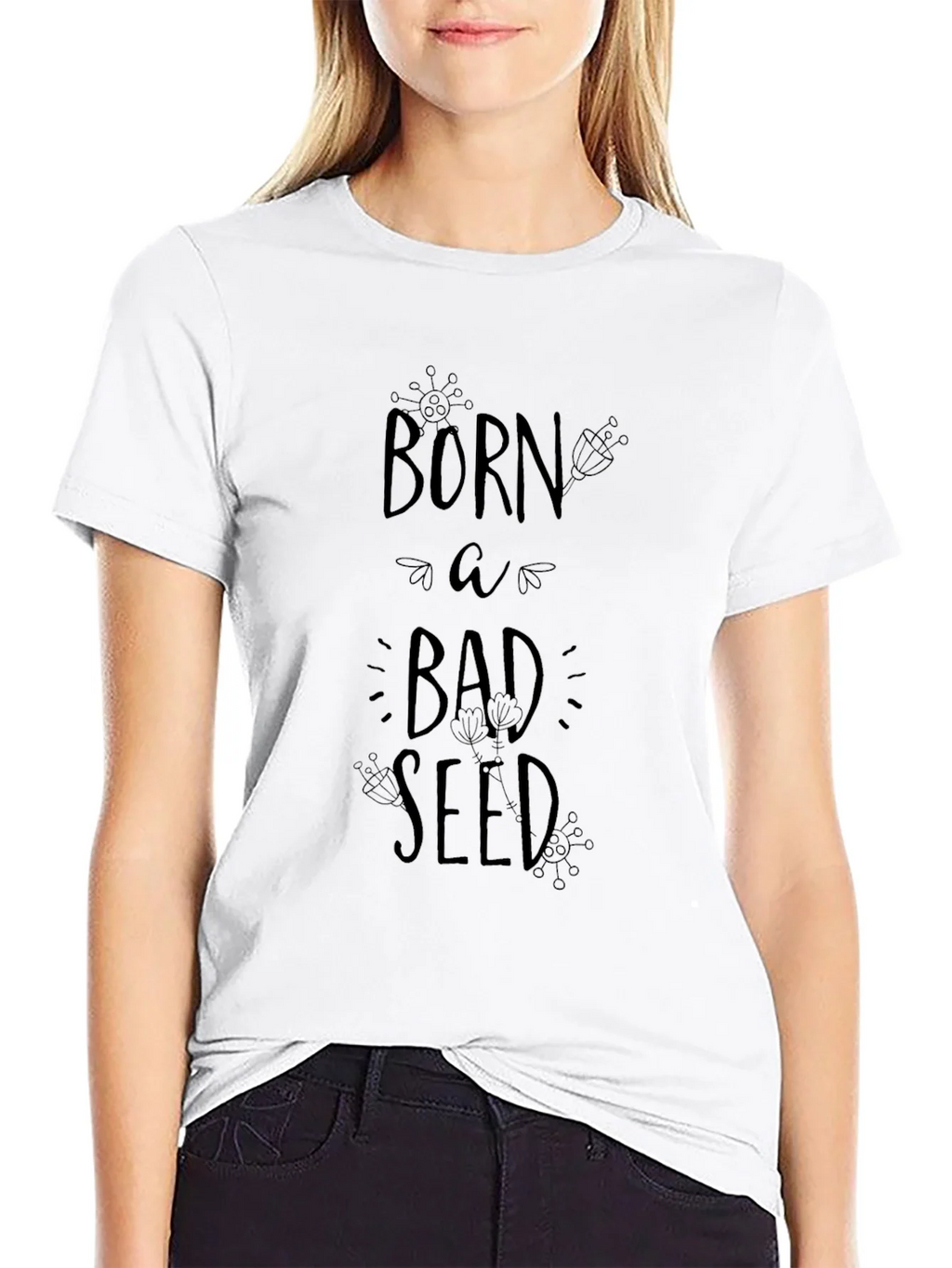 Born A Bad Seed Black Graphic Tee Shirt product image 8