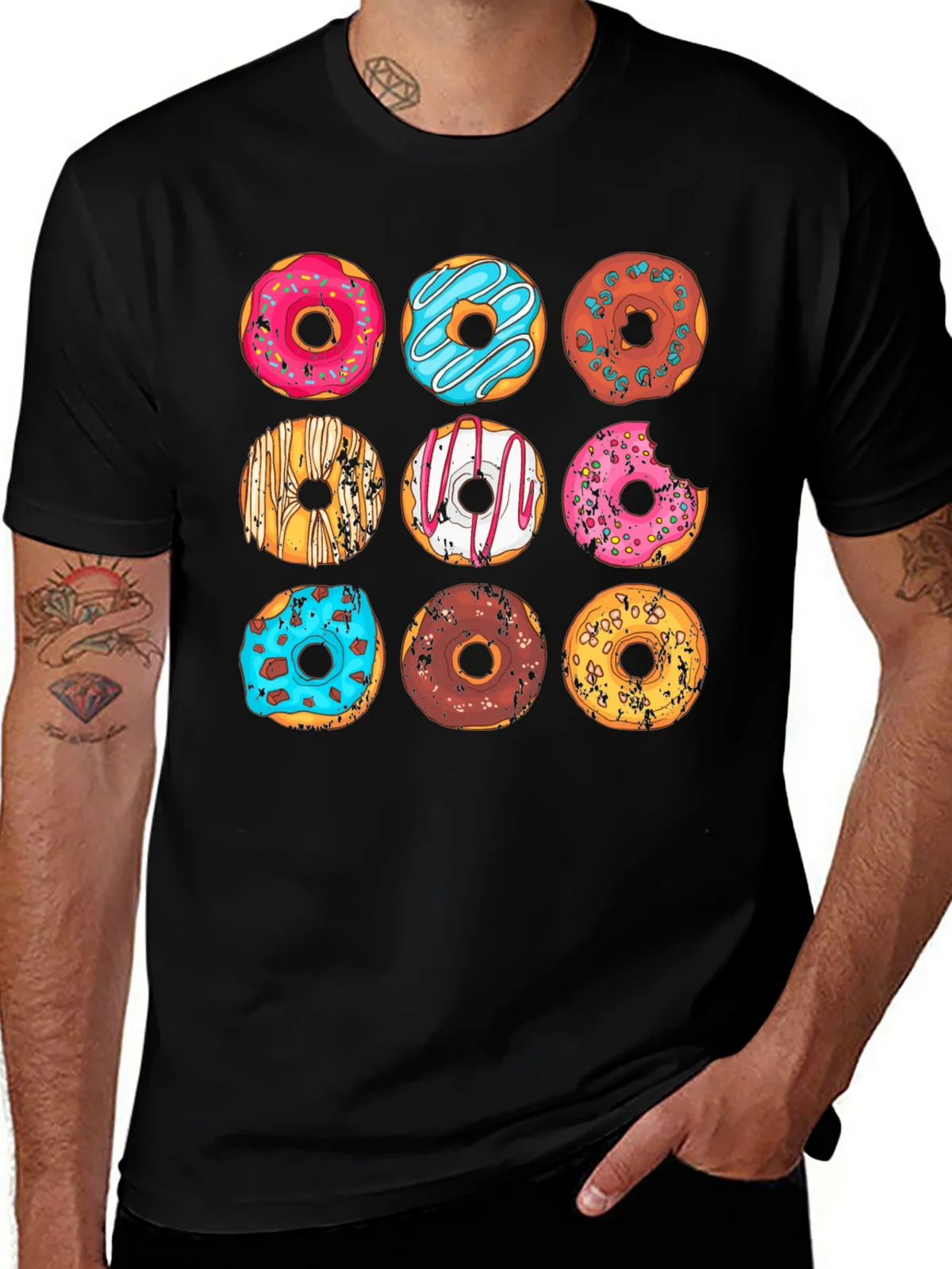 Donut Lovers T-Shirt: Delicious Doughnut Graphic Tee product image 1