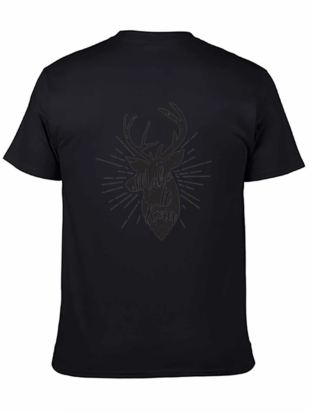 Mens Black Make It Rein Deer Graphic Tee product image 4