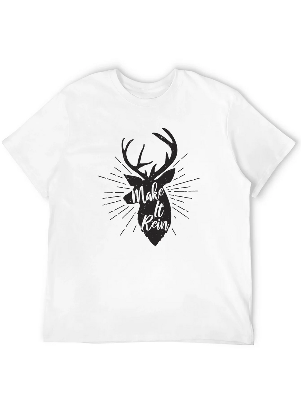 Mens Black Make It Rein Deer Graphic Tee product image 11