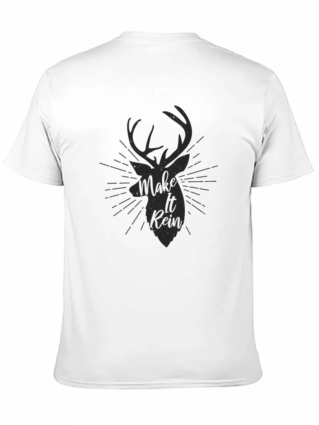 Mens Black Make It Rein Deer Graphic Tee product image 10