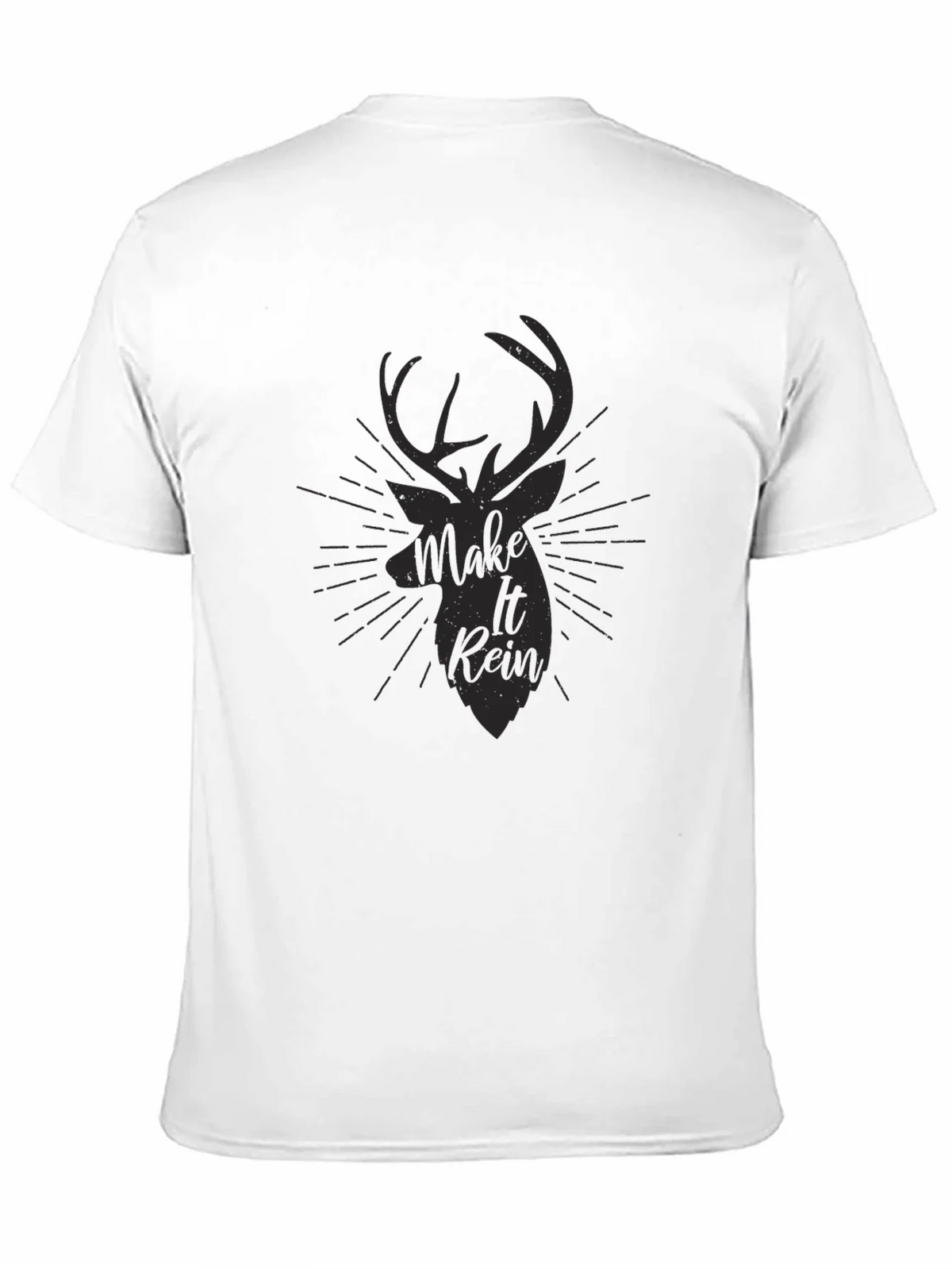 Mens Black Make It Rein Deer Graphic Tee product image 10