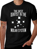 Dentist T-Shirt: Best in the Molar System Funny Tee product image 1