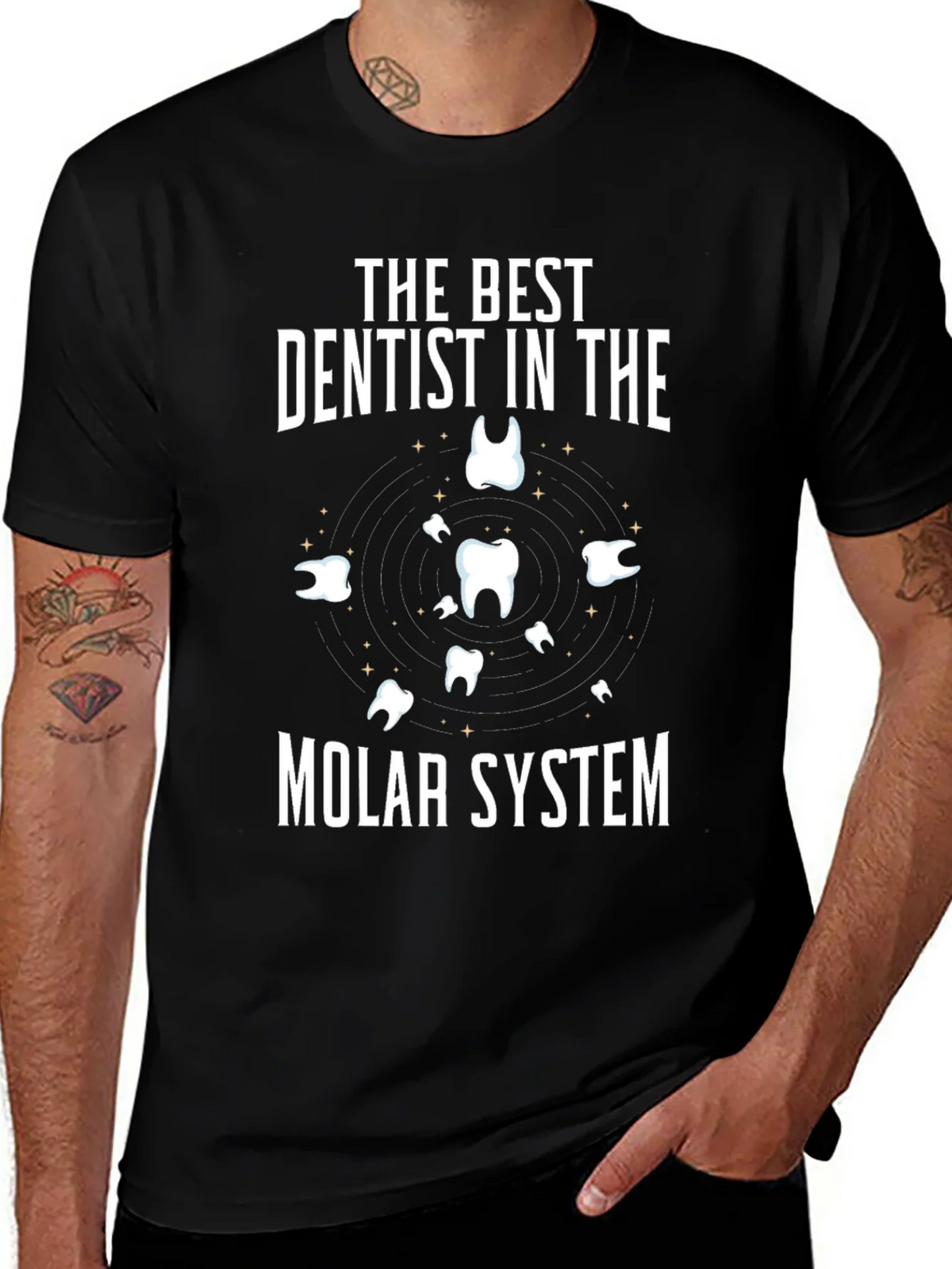 Dentist T-Shirt: Best in the Molar System Funny Tee product image 1