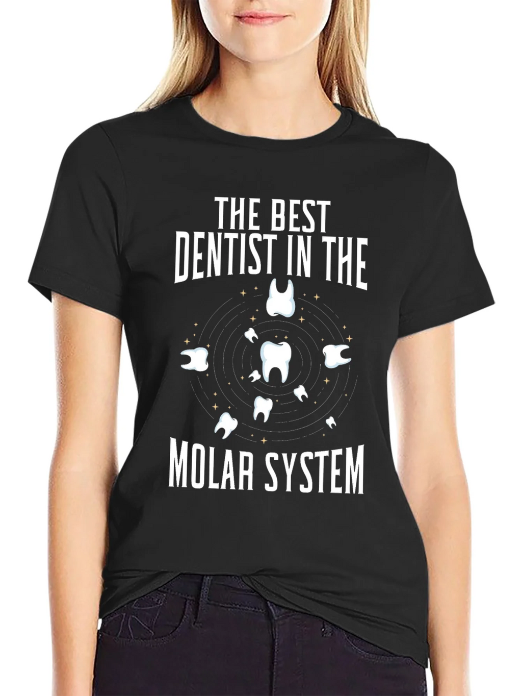 Dentist T-Shirt: Best in the Molar System Funny Tee product image 2