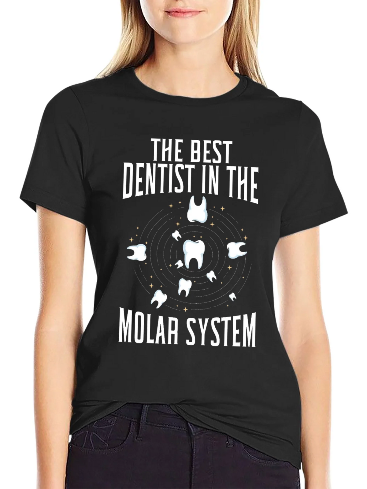 Dentist T-Shirt: Best in the Molar System Funny Tee product image 2