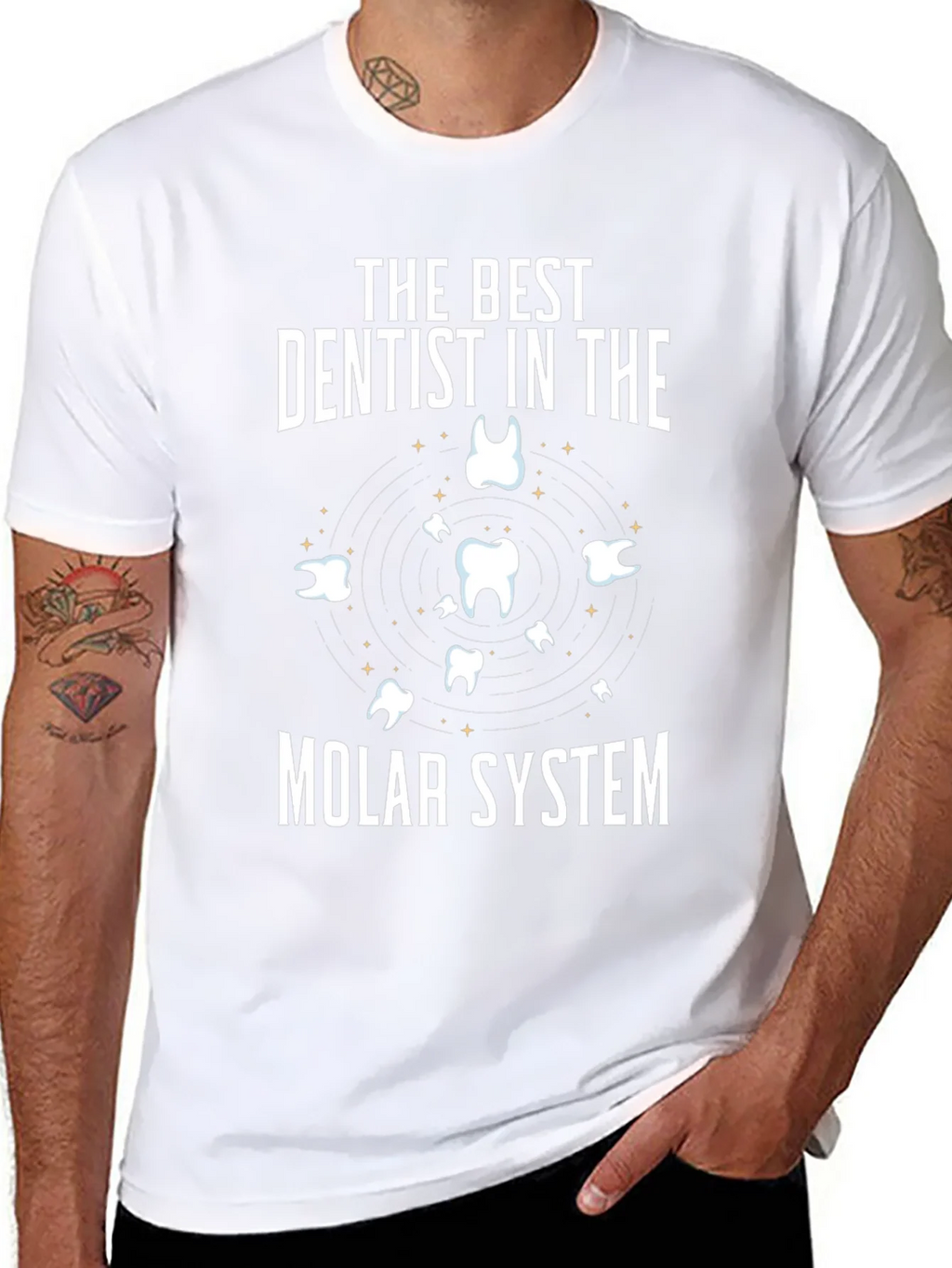 Dentist T-Shirt: Best in the Molar System Funny Tee product image 7