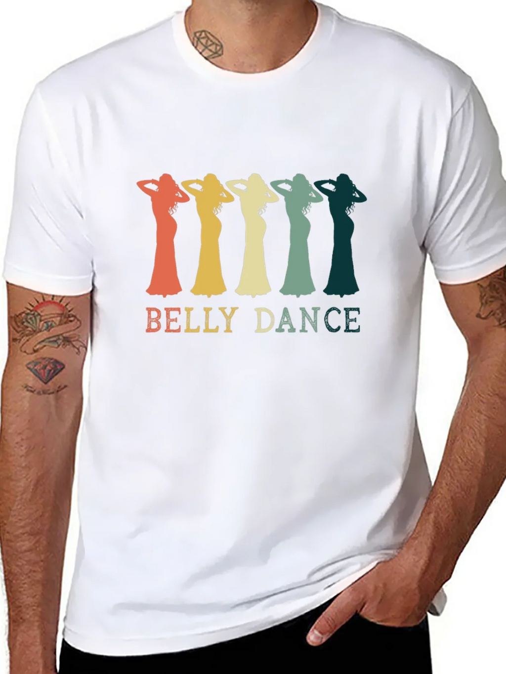 Retro Belly Dance T-Shirt - Black product image 7