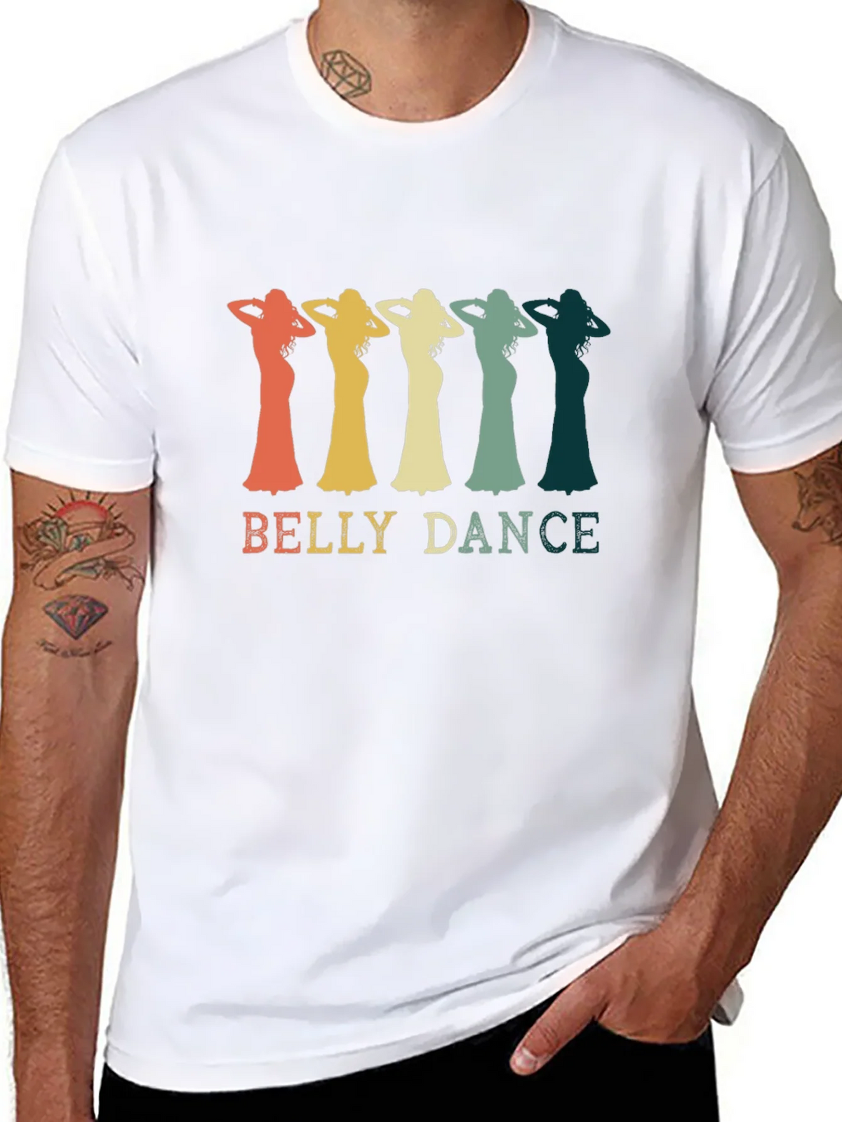 Retro Belly Dance T-Shirt - Black product image 7