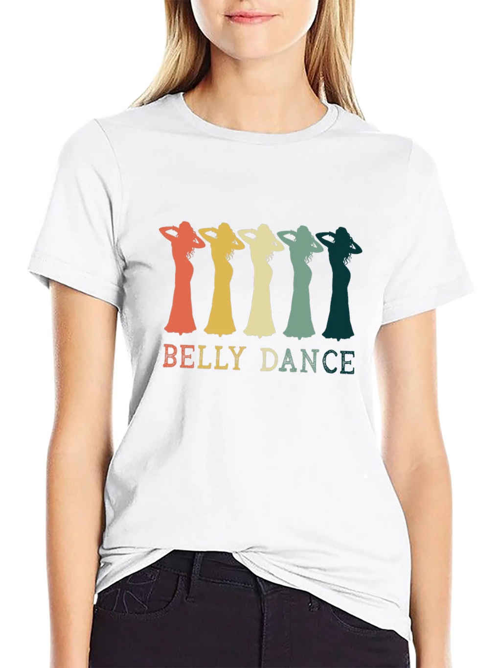 Retro Belly Dance T-Shirt - Black product image 8
