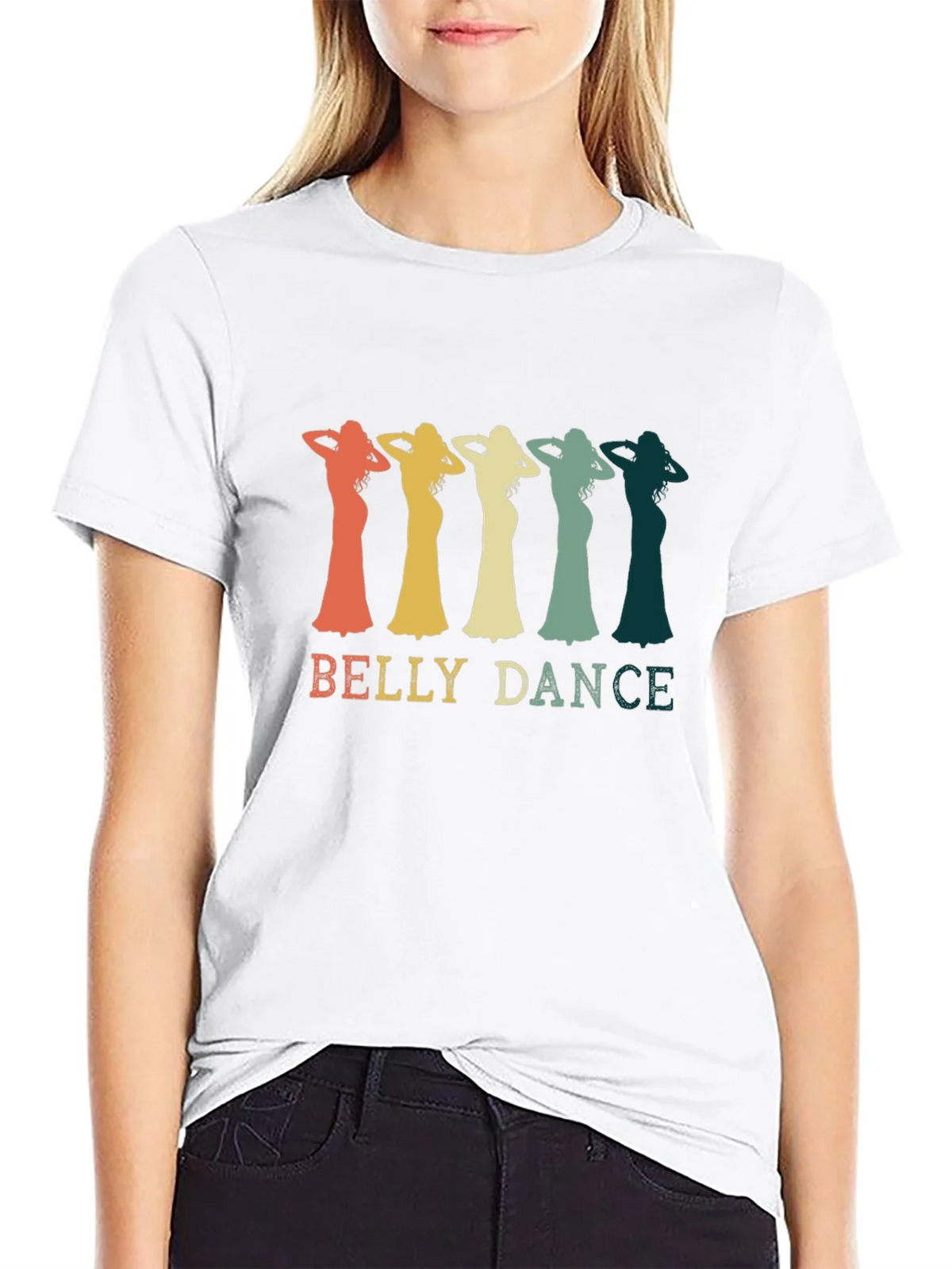 Retro Belly Dance T-Shirt - Black product image 8