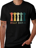 Retro Belly Dance T-Shirt - Black product image 1