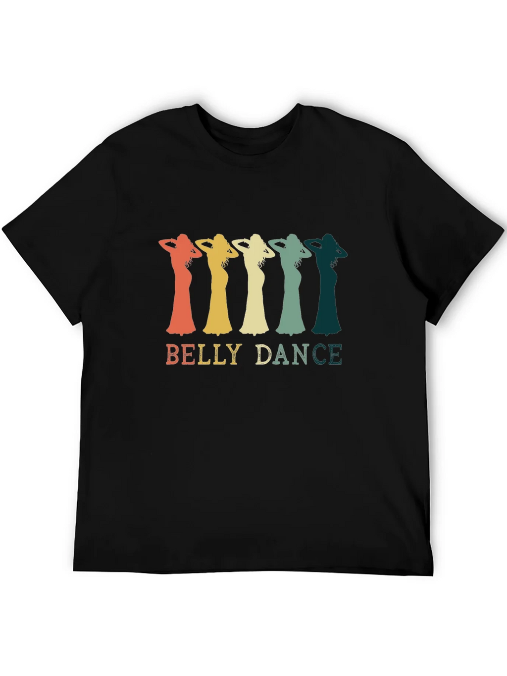 Retro Belly Dance T-Shirt - Black product image 5