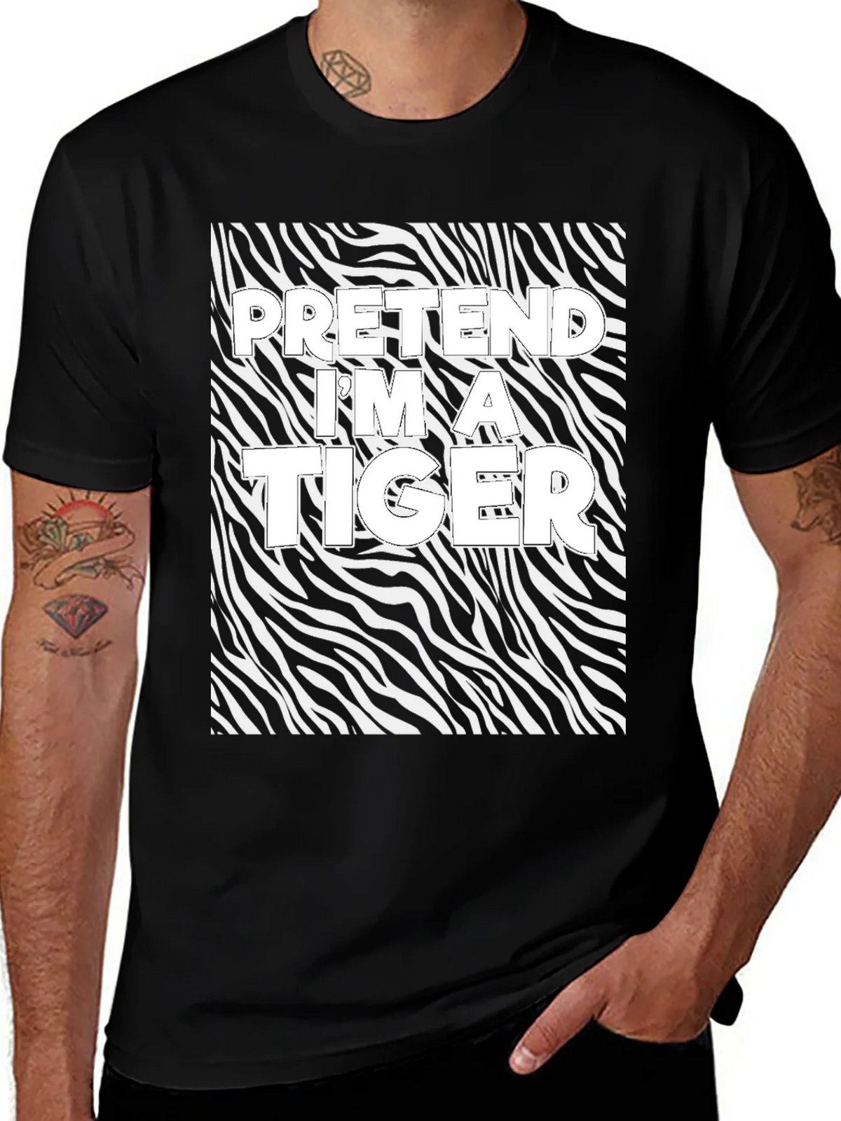 Pretend Im a Tiger Graphic Tee product image 1
