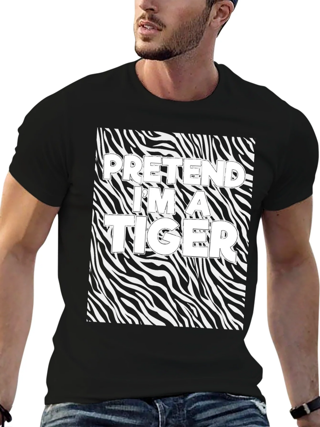 Pretend Im a Tiger Graphic Tee product image 6