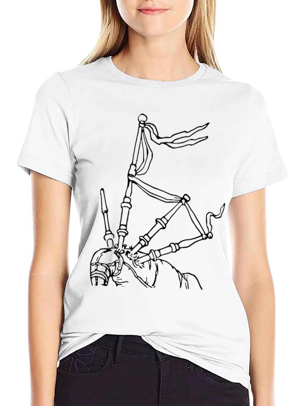 Bagpipe Graphic Tee - Black Cotton Comfort product image 8