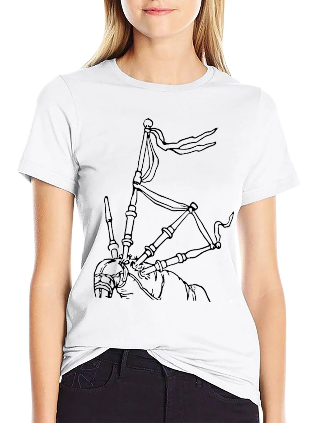 Bagpipe Graphic Tee - Black Cotton Comfort product image 8