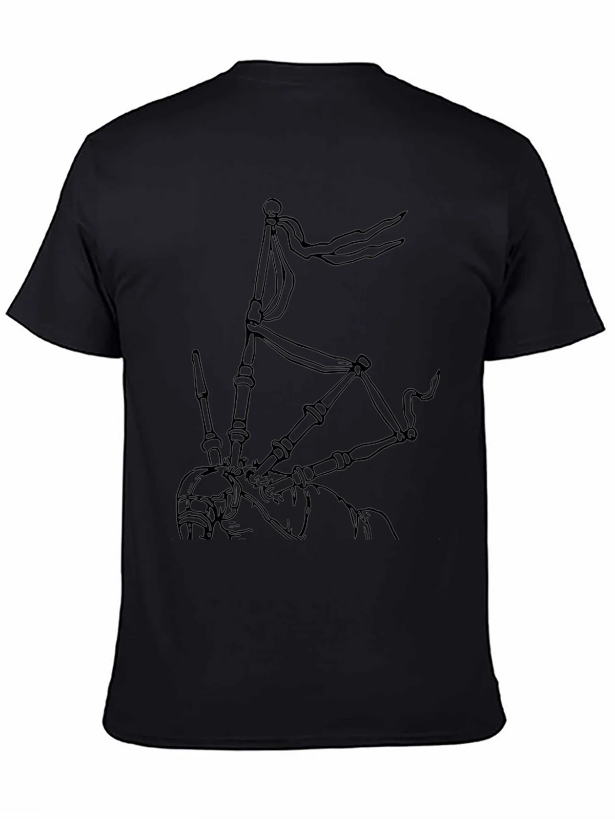 Bagpipe Graphic Tee - Black Cotton Comfort product image 4