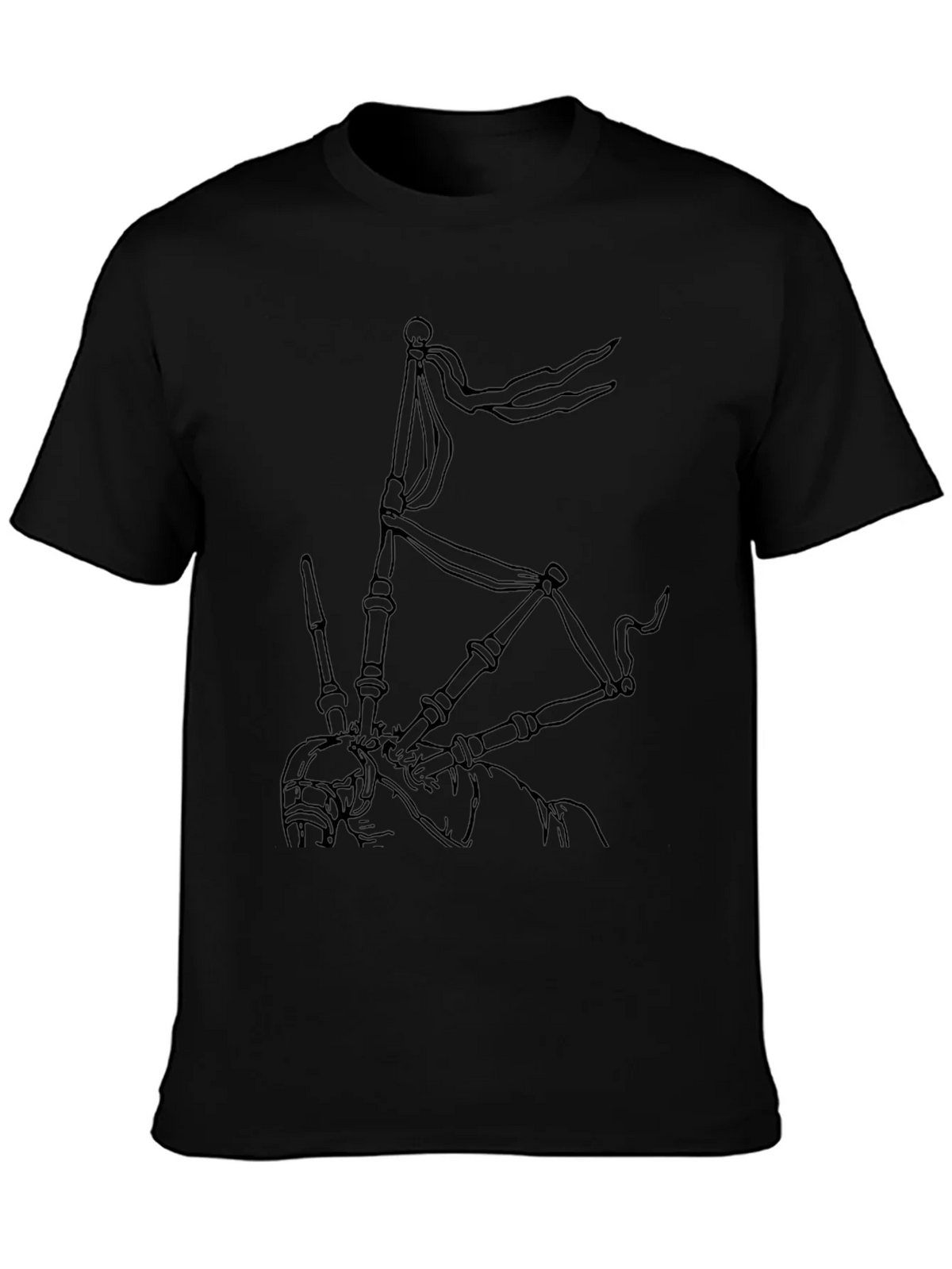 Bagpipe Graphic Tee - Black Cotton Comfort product image 3