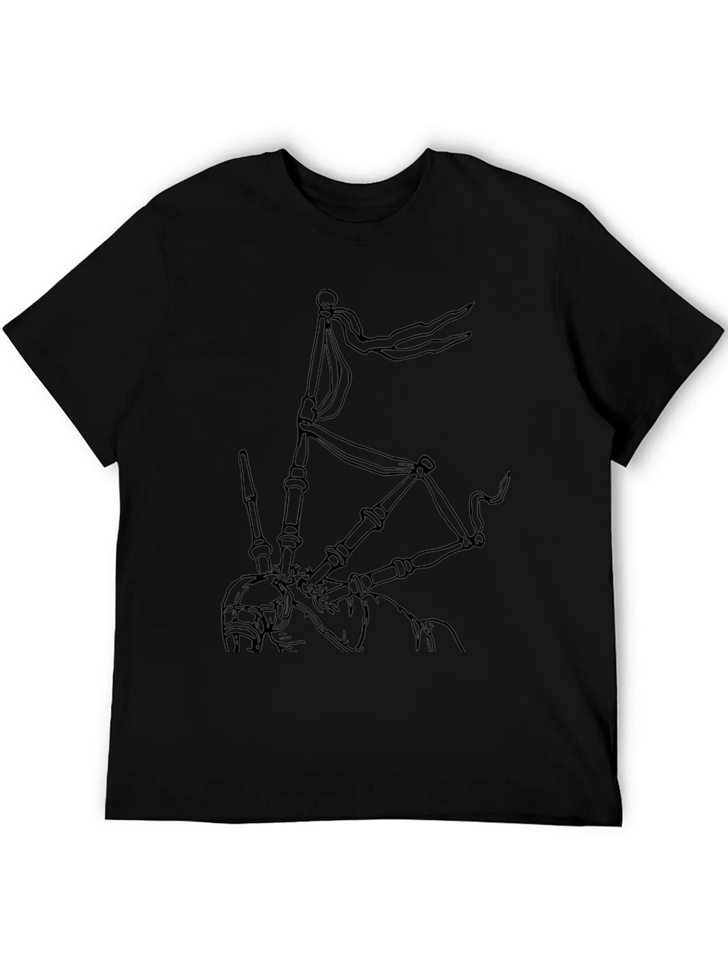 Bagpipe Graphic Tee - Black Cotton Comfort product image 5
