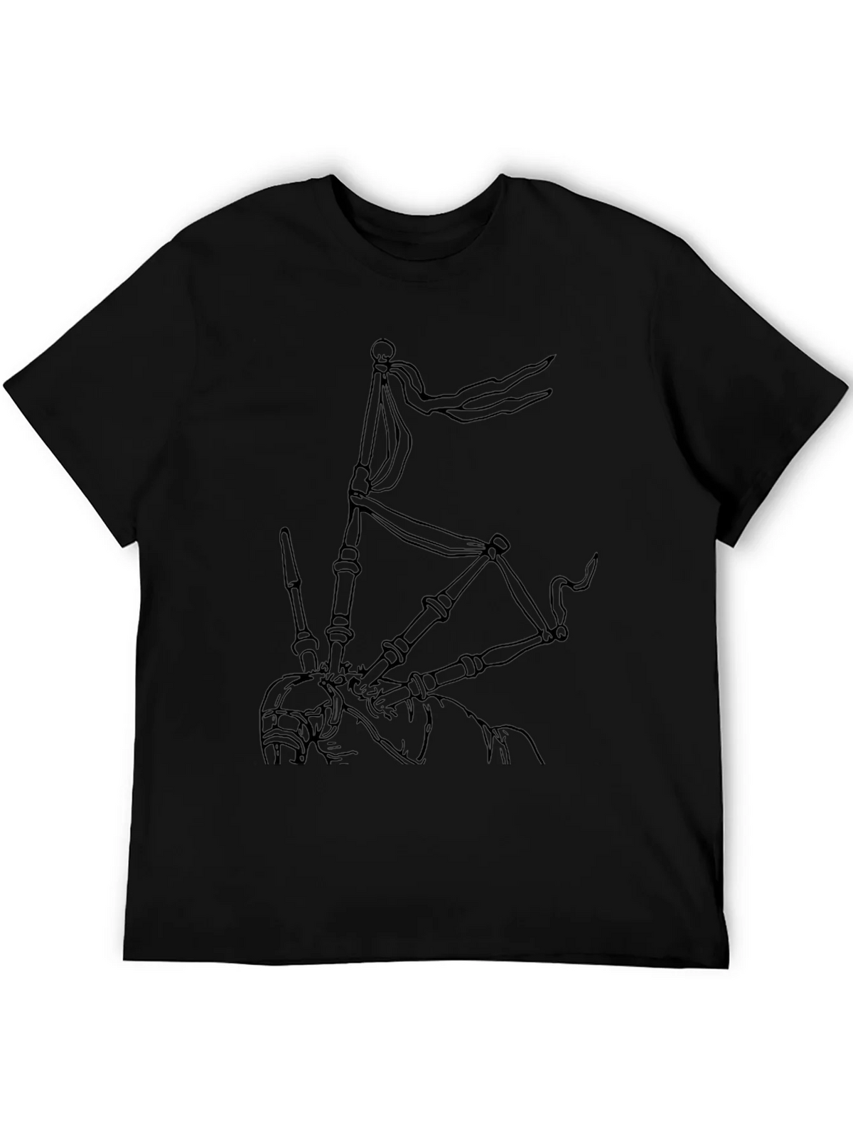 Bagpipe Graphic Tee - Black Cotton Comfort product image 5