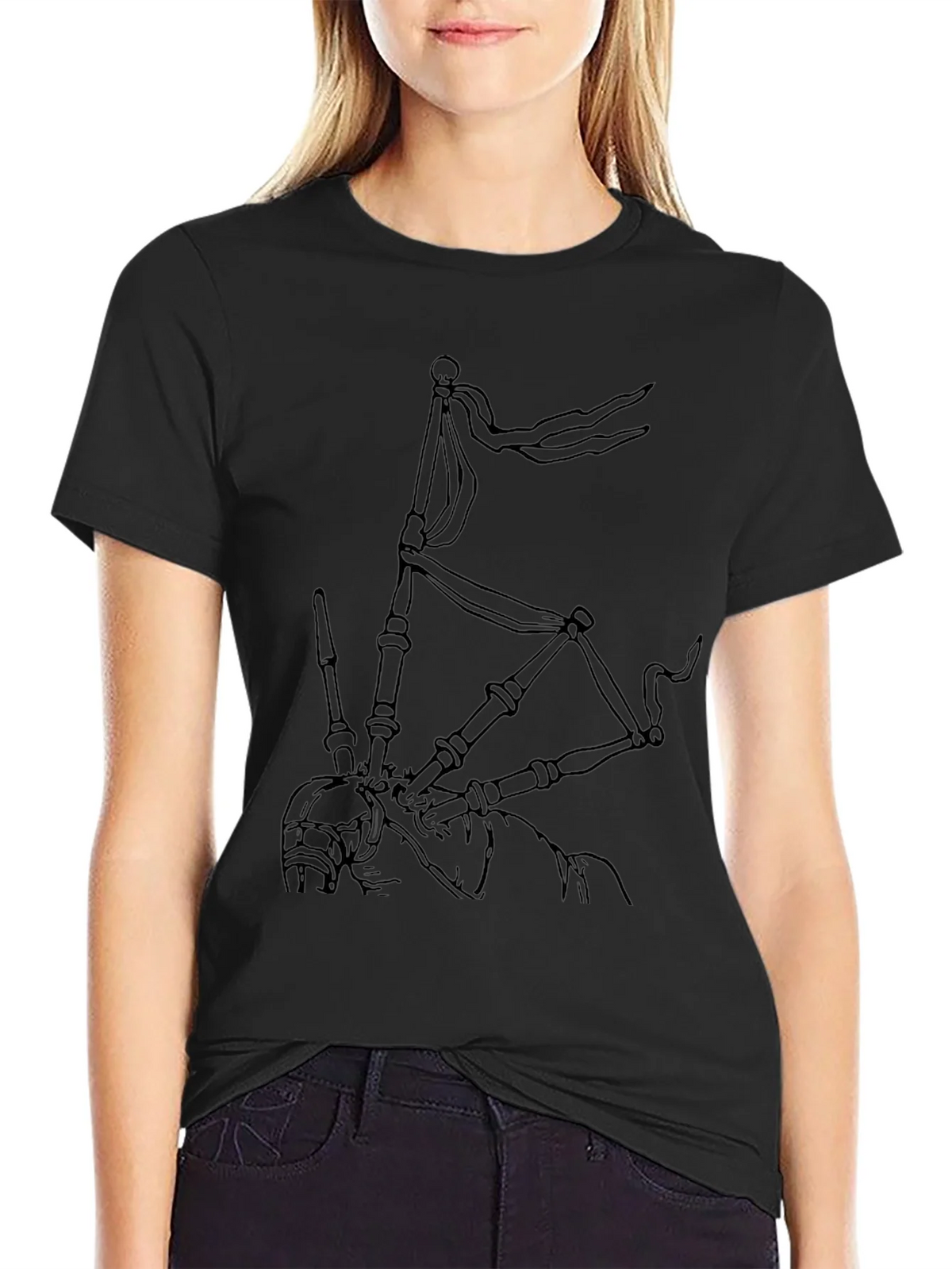 Bagpipe Graphic Tee - Black Cotton Comfort product image 2