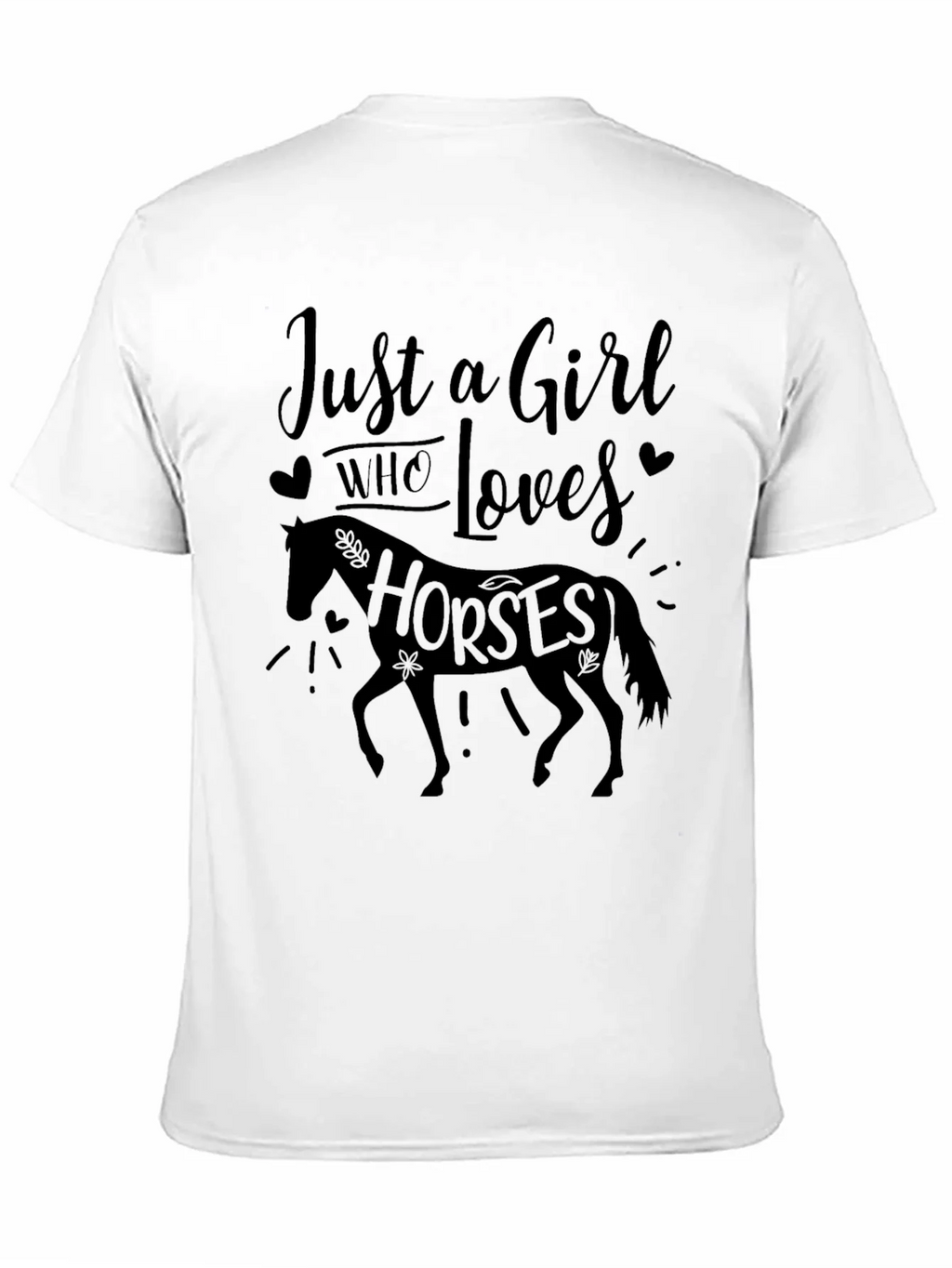 Just a Girl Who Loves Horses Black Tee product image 10