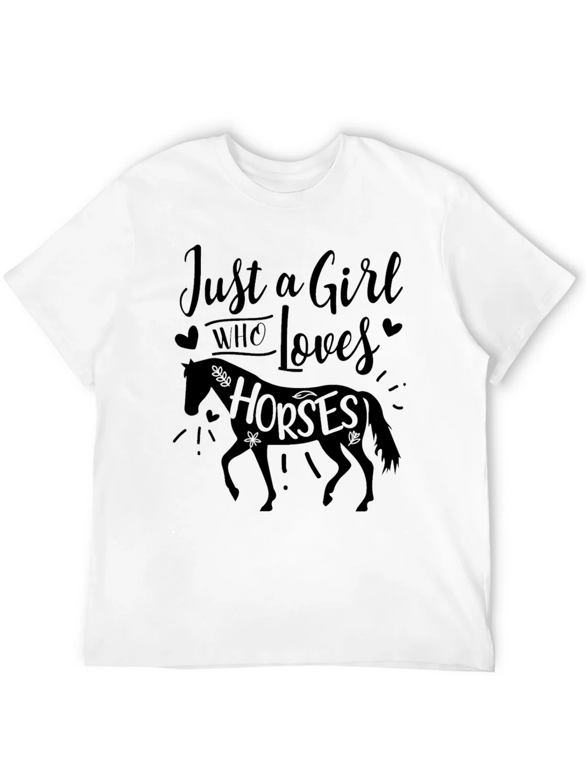 Just a Girl Who Loves Horses Black Tee product image 11