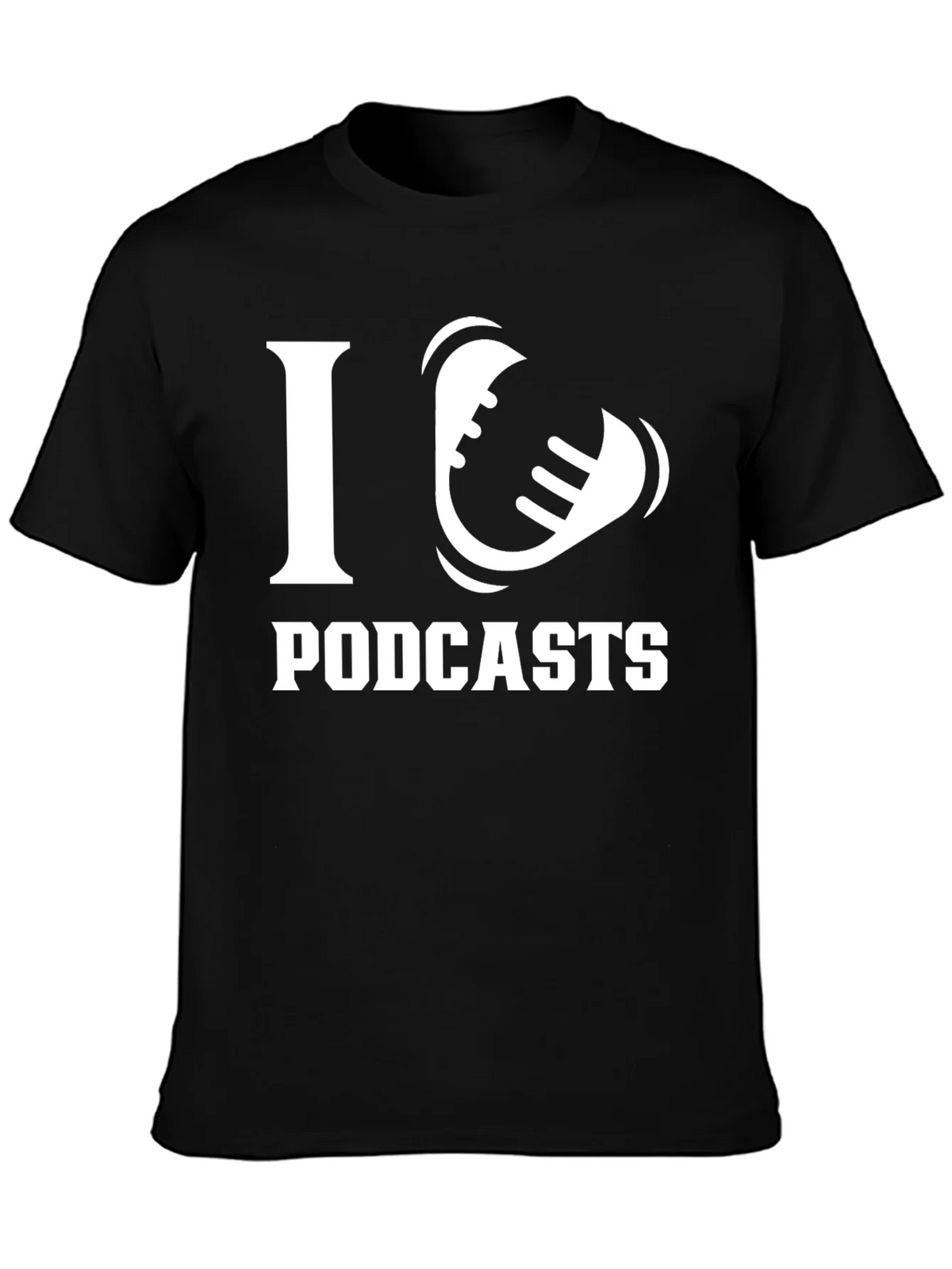 I Love Podcasts T-Shirt - Black product image 3