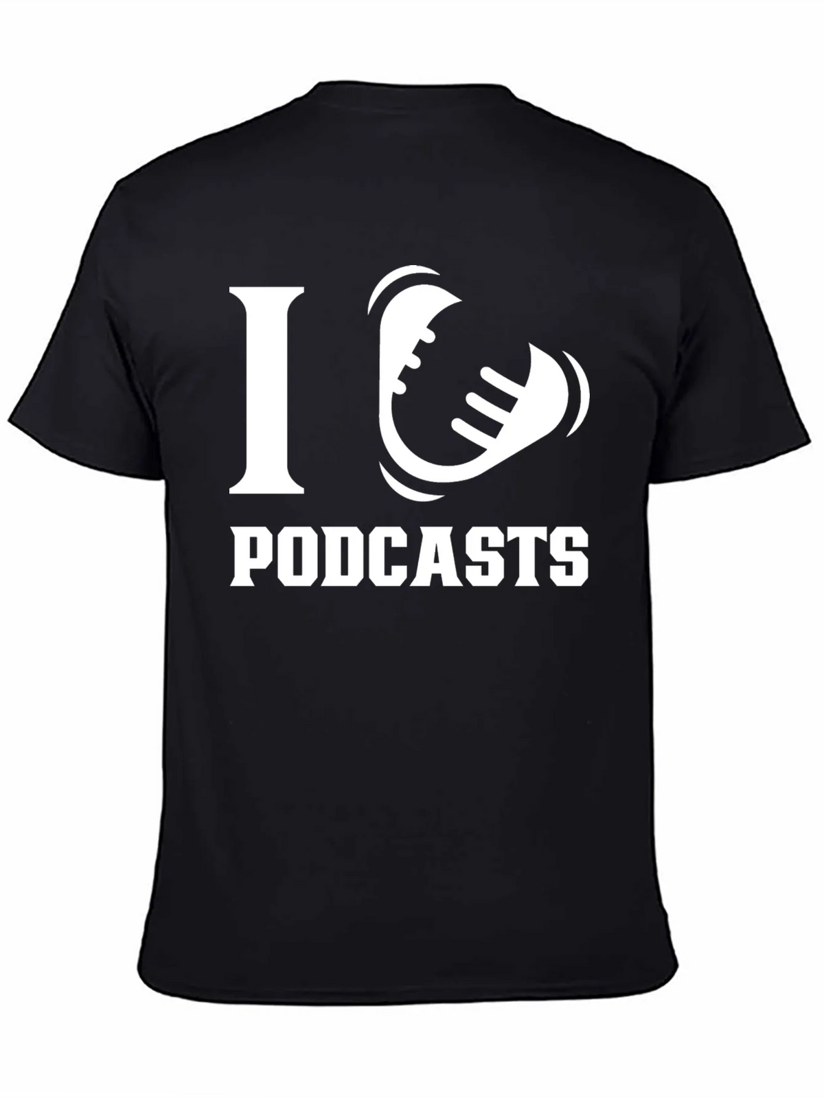 I Love Podcasts T-Shirt - Black product image 4