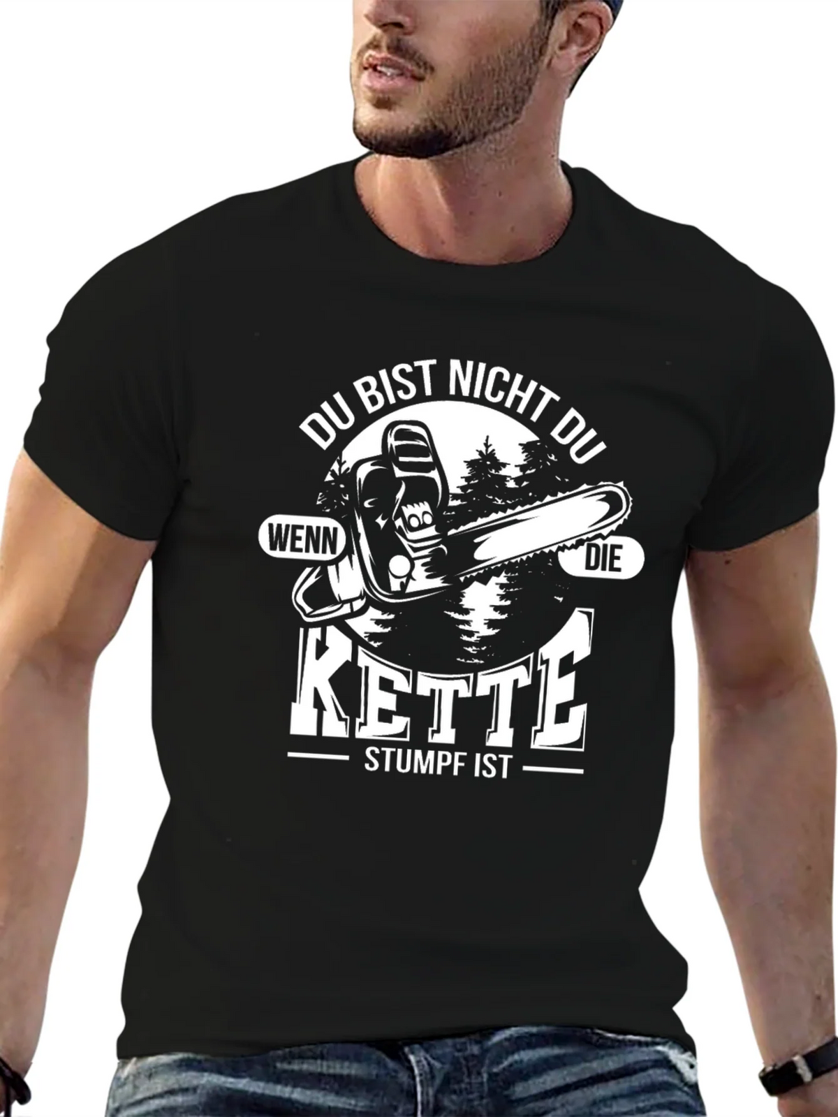 Funny Chainsaw Kette Stumpf T-Shirt product image 6