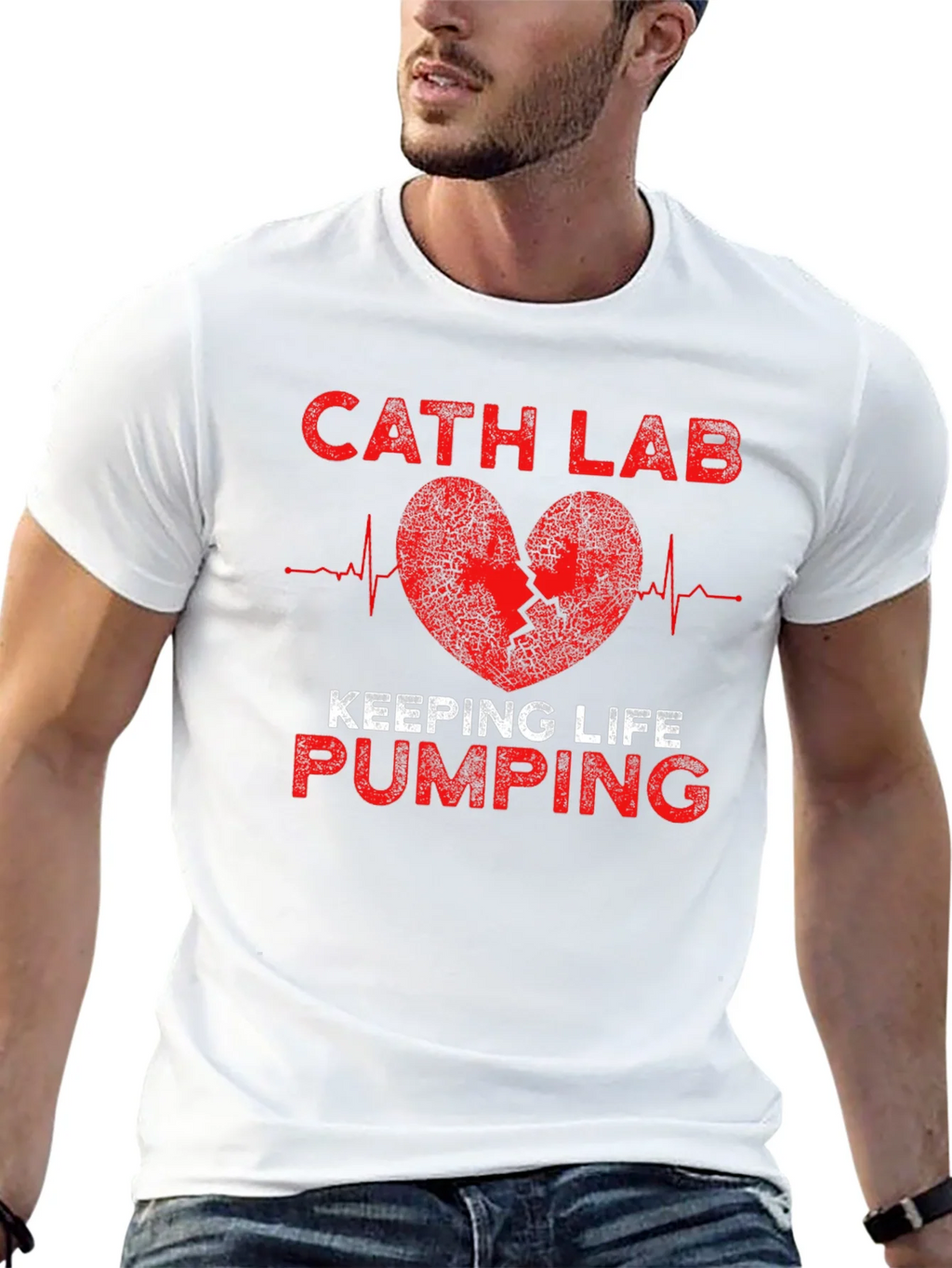 Cath Lab Heartbeat T-Shirt - Keeping Life Pumping product image 12