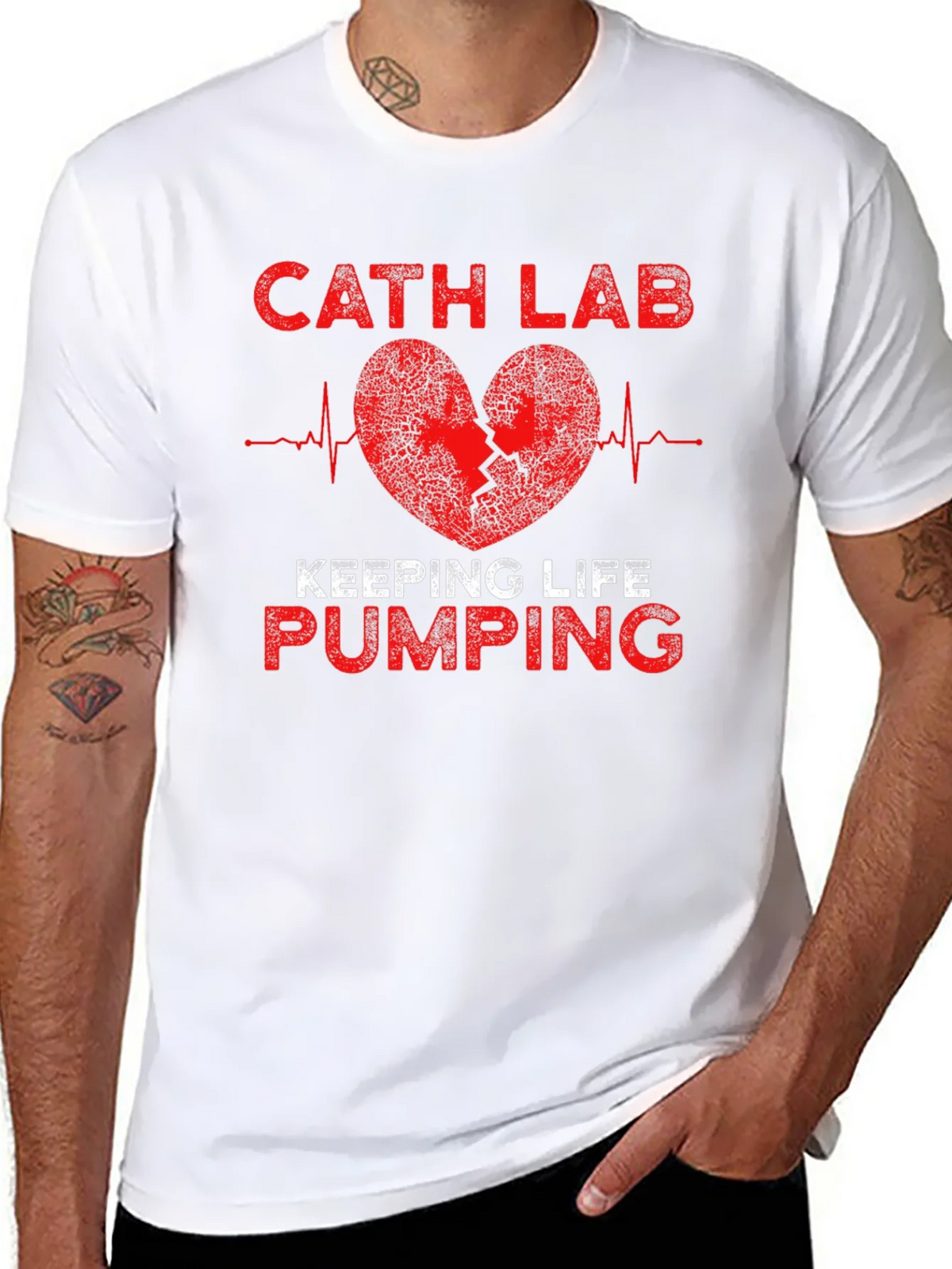 Cath Lab Heartbeat T-Shirt - Keeping Life Pumping product image 7