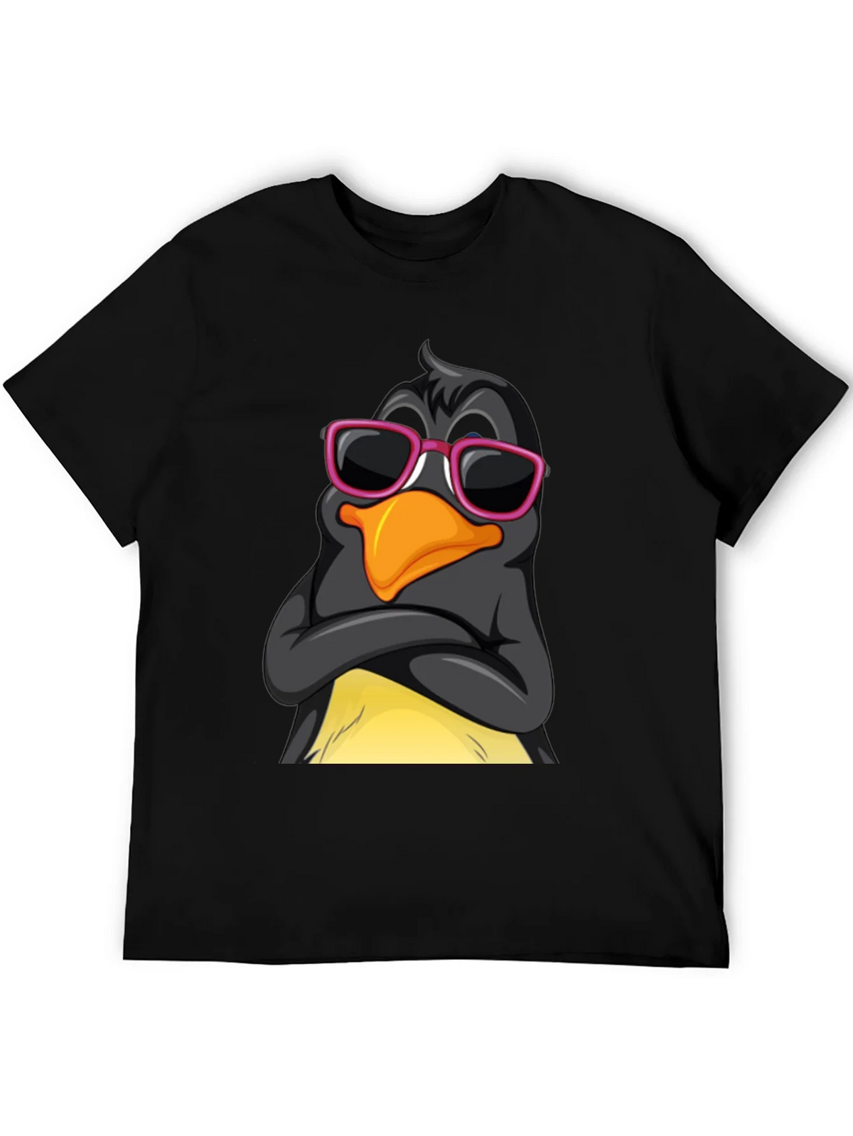 Cool Penguin Graphic Tee - Stylish Black T-Shirt product image 5