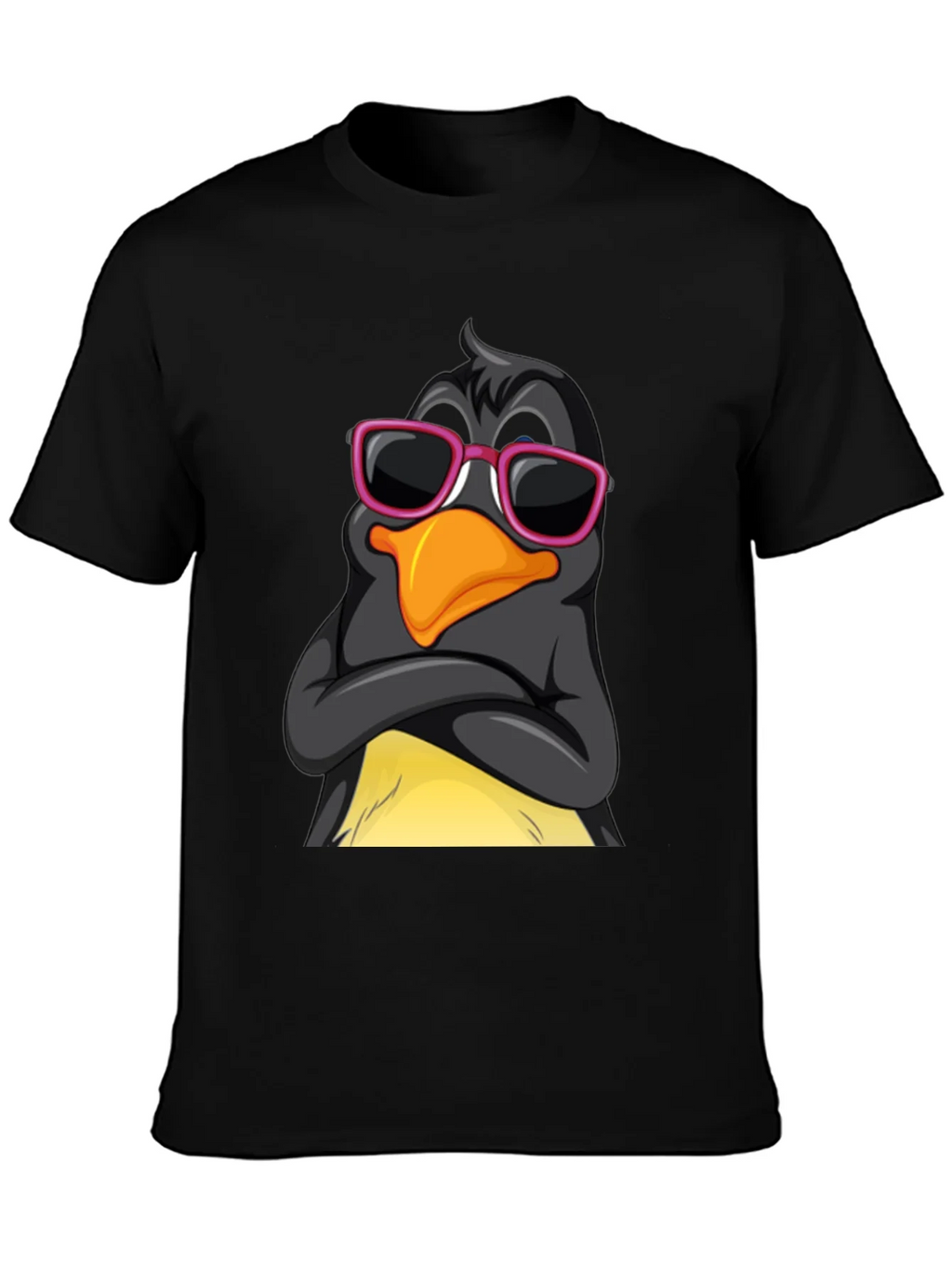 Cool Penguin Graphic Tee - Stylish Black T-Shirt product image 3