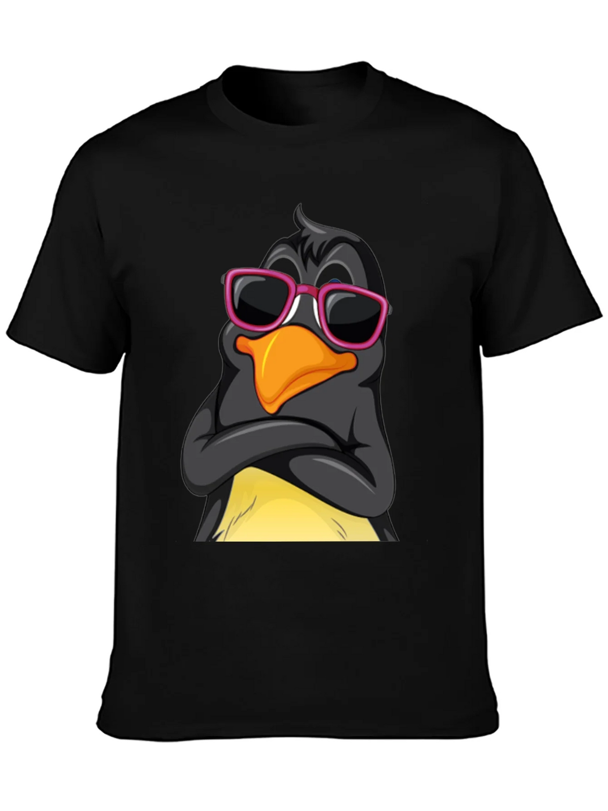 Cool Penguin Graphic Tee - Stylish Black T-Shirt product image 3