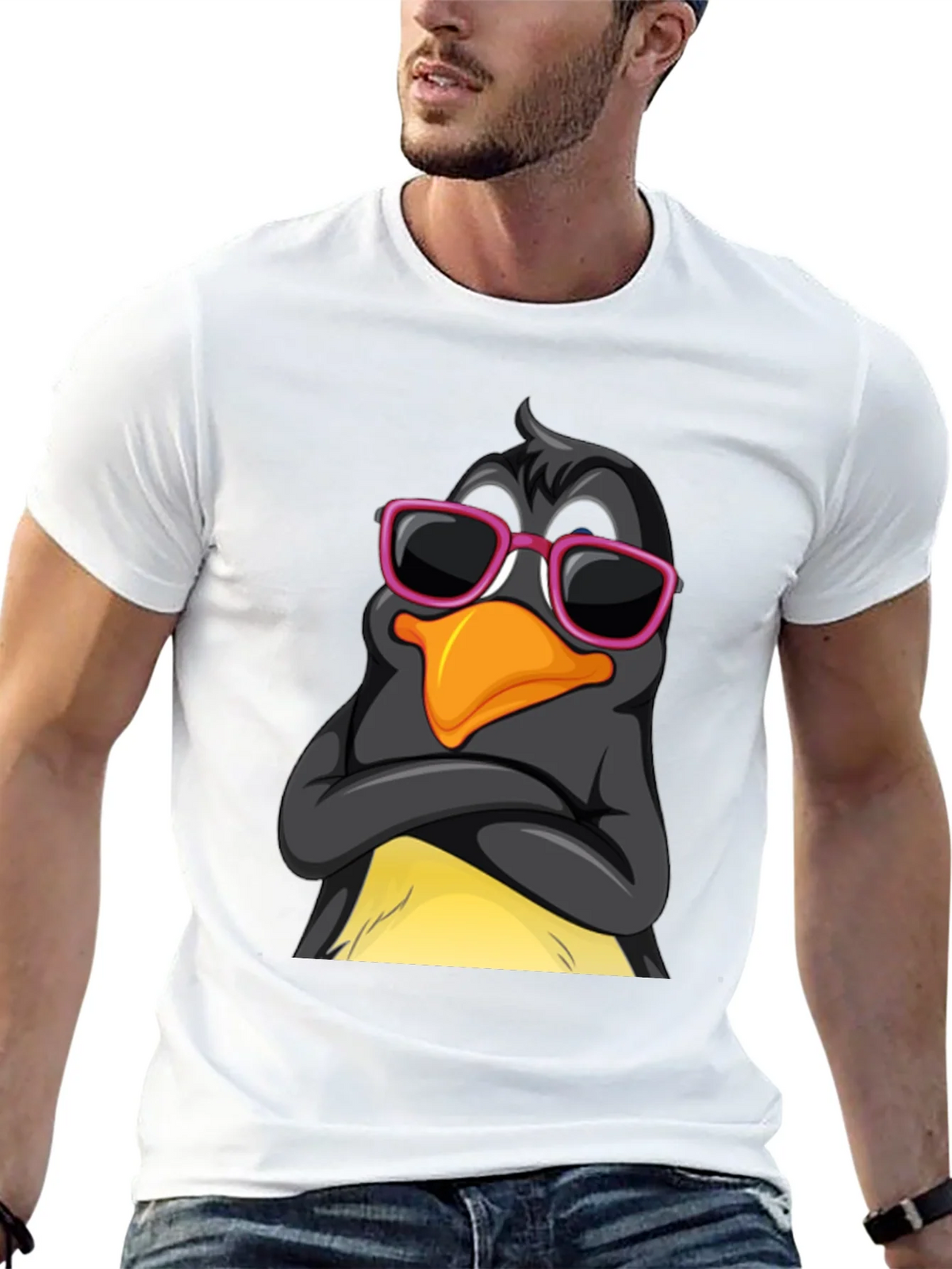 Cool Penguin Graphic Tee - Stylish Black T-Shirt product image 12