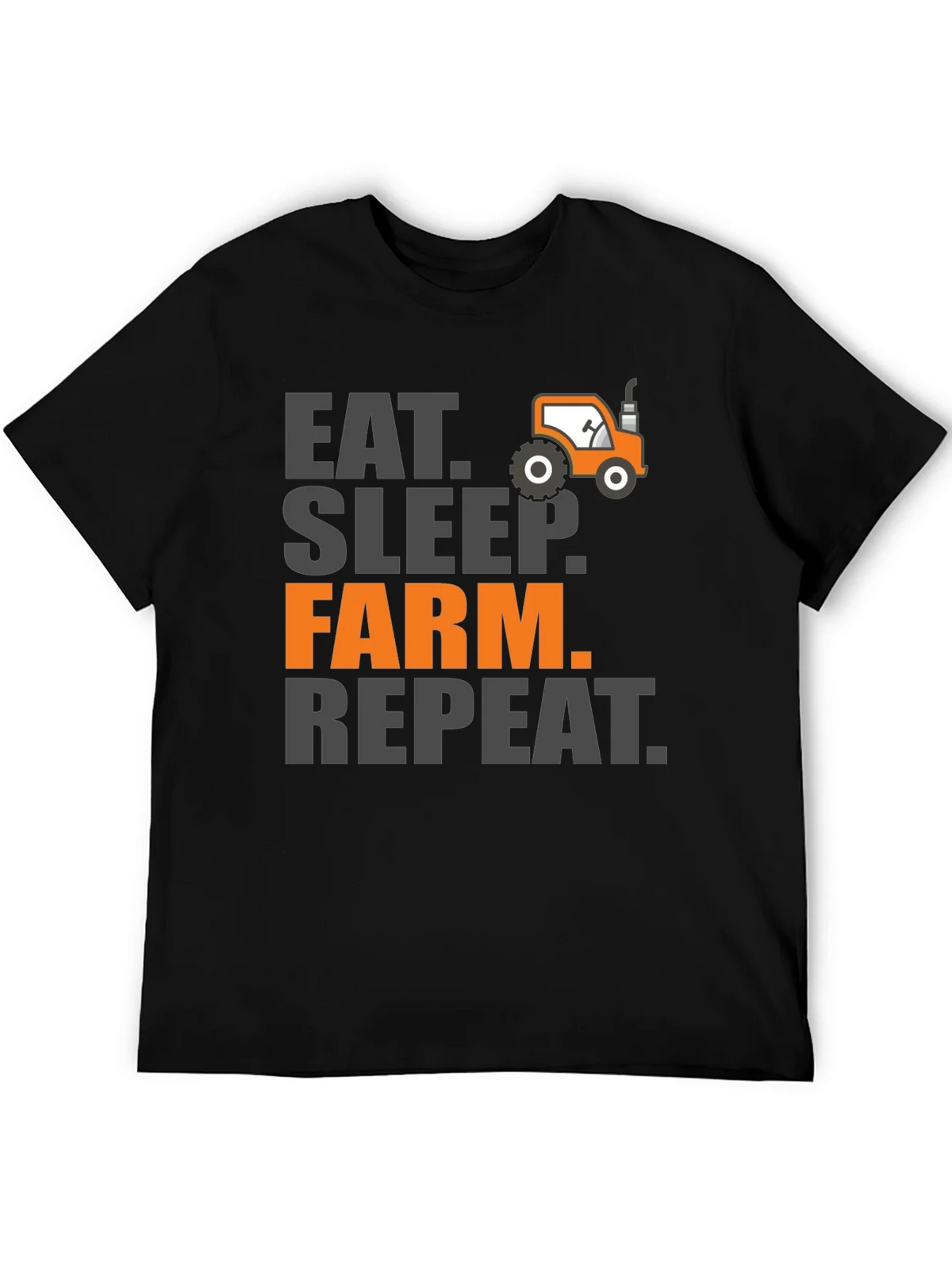 Eat Sleep Farm Repeat Mens Graphic Tee - Black product image 5