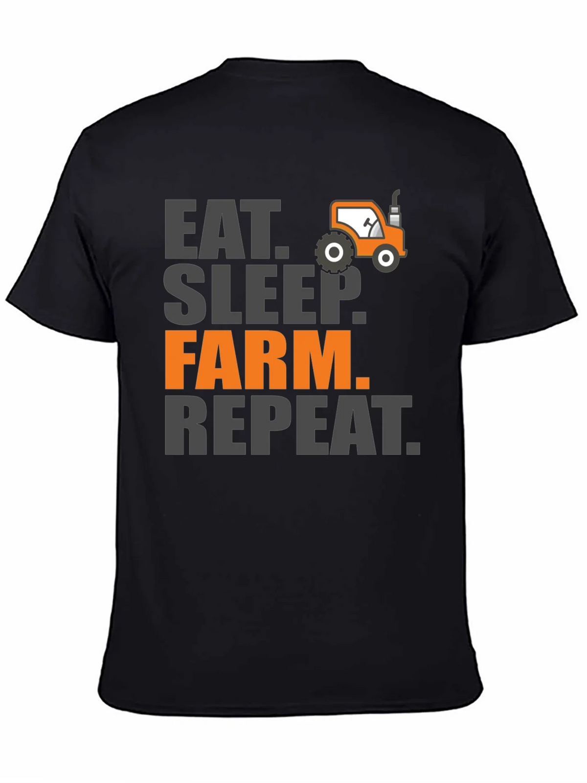 Eat Sleep Farm Repeat Mens Graphic Tee - Black product image 4