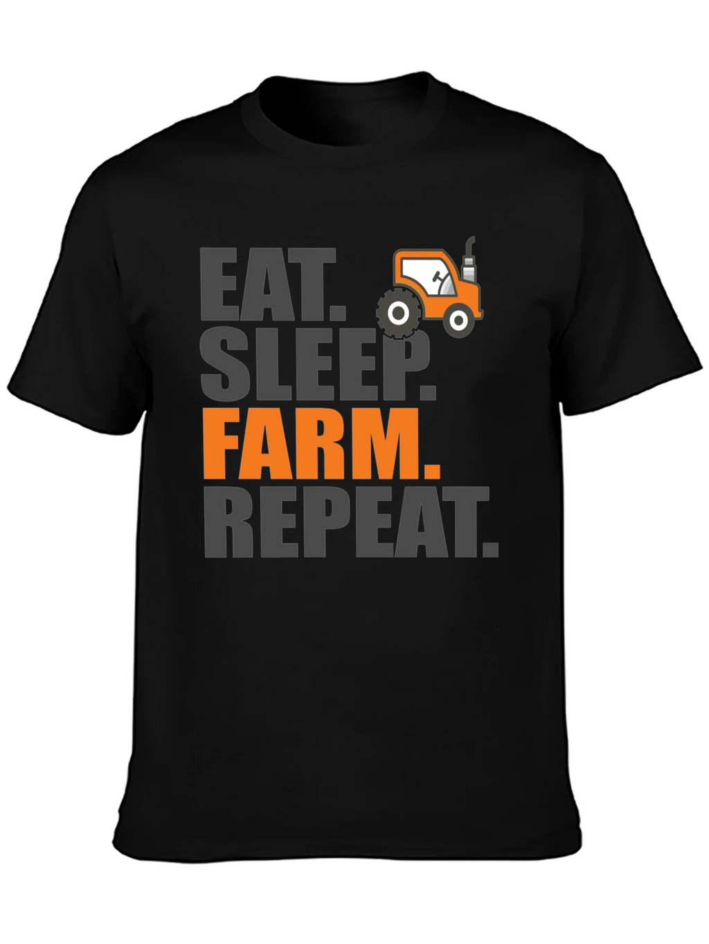 Eat Sleep Farm Repeat Mens Graphic Tee - Black product image 3